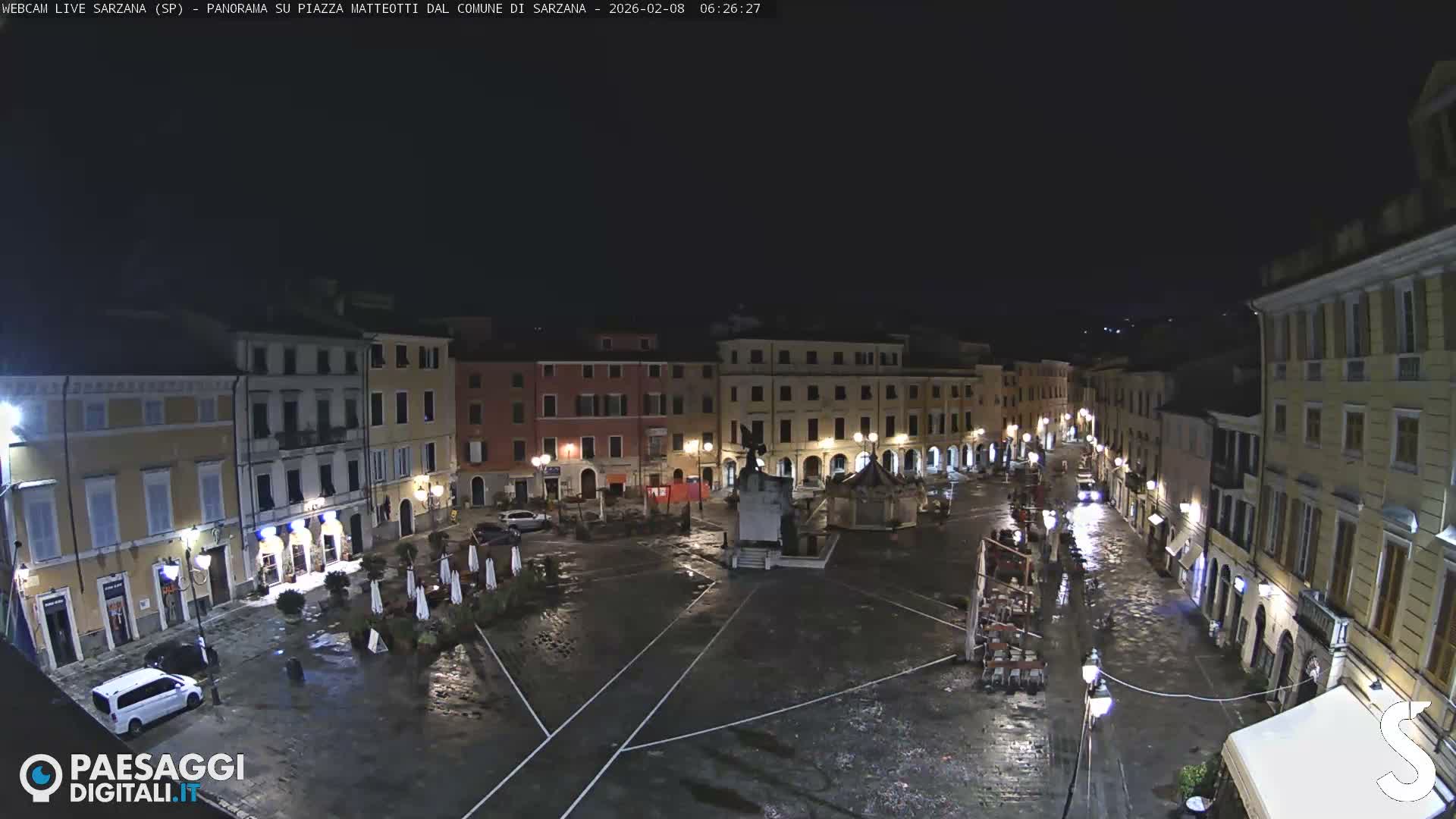 Sarzana, Piazza Matteotti Square Live Cam - La Spezia, Liguria, Italy