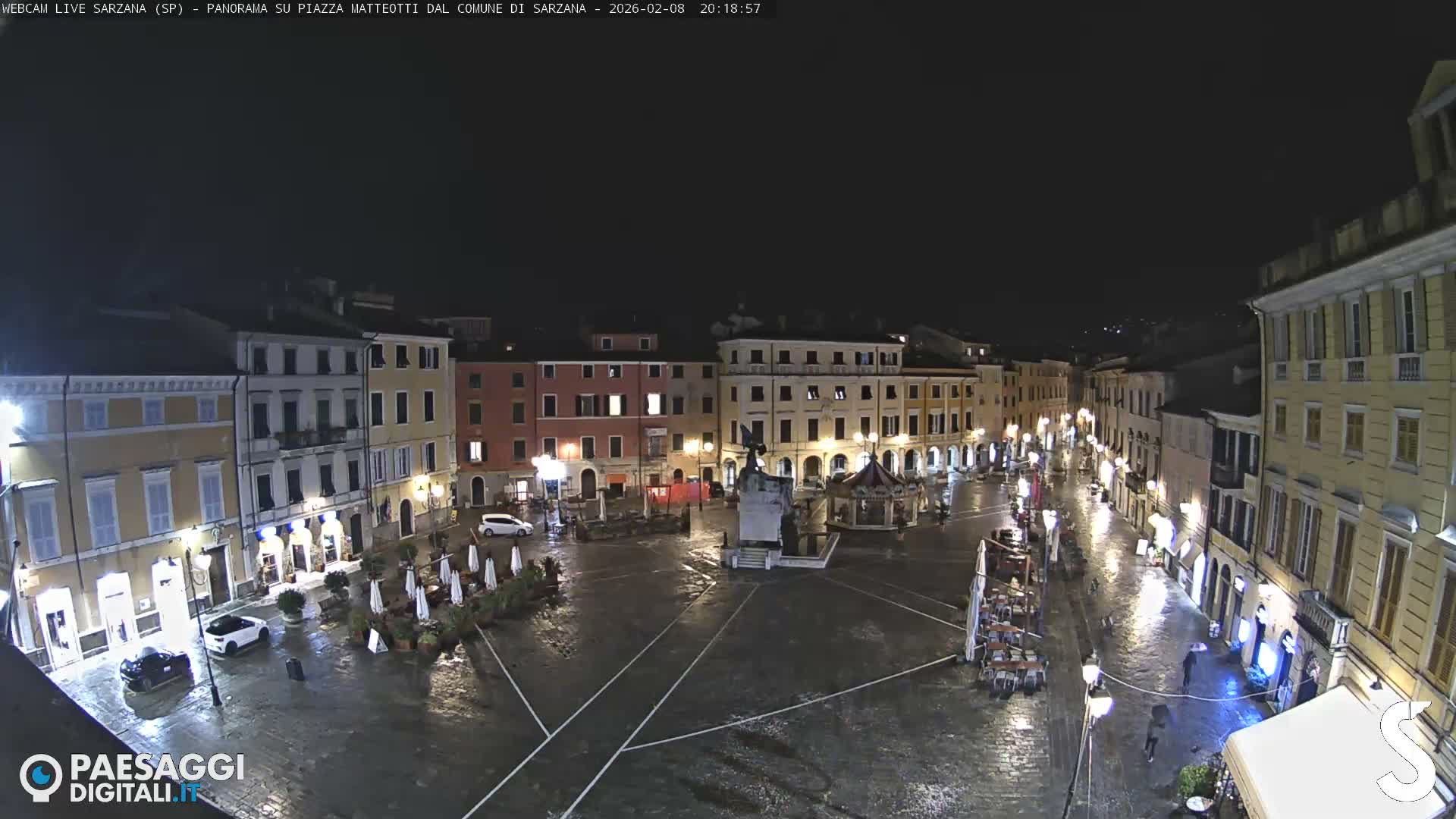 Sarzana, Piazza Matteotti Square Live Cam - La Spezia, Liguria, Italy