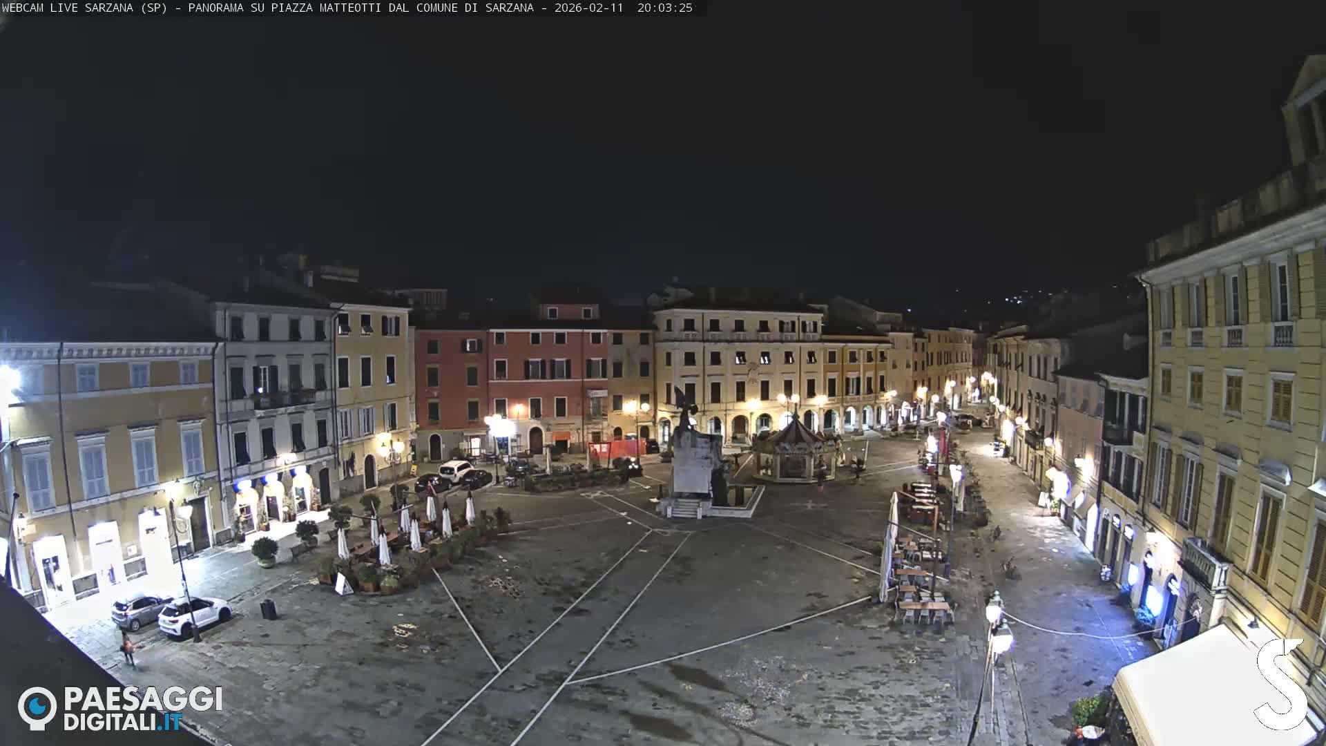 Sarzana, Piazza Matteotti Square Live Cam - La Spezia, Liguria, Italy