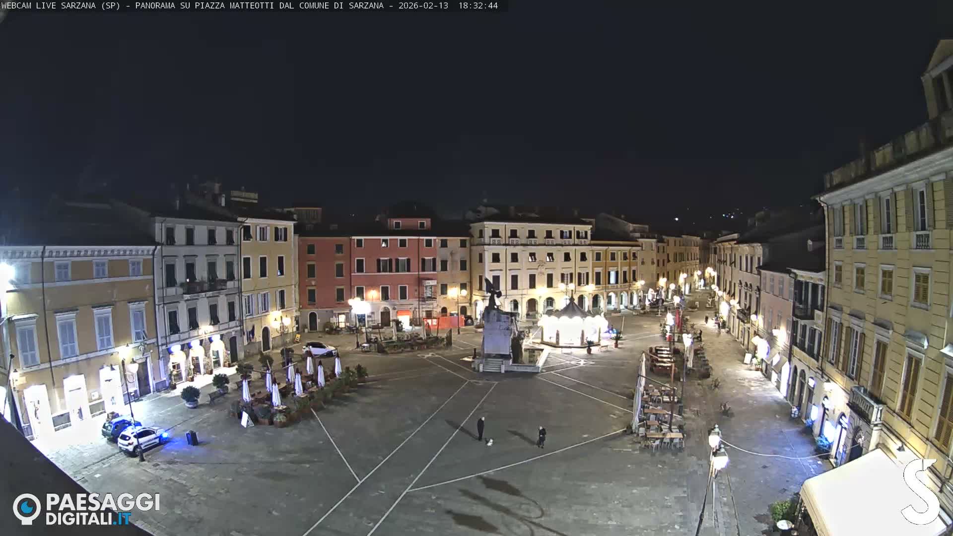 Sarzana, Piazza Matteotti Square Live Cam - La Spezia, Liguria, Italy