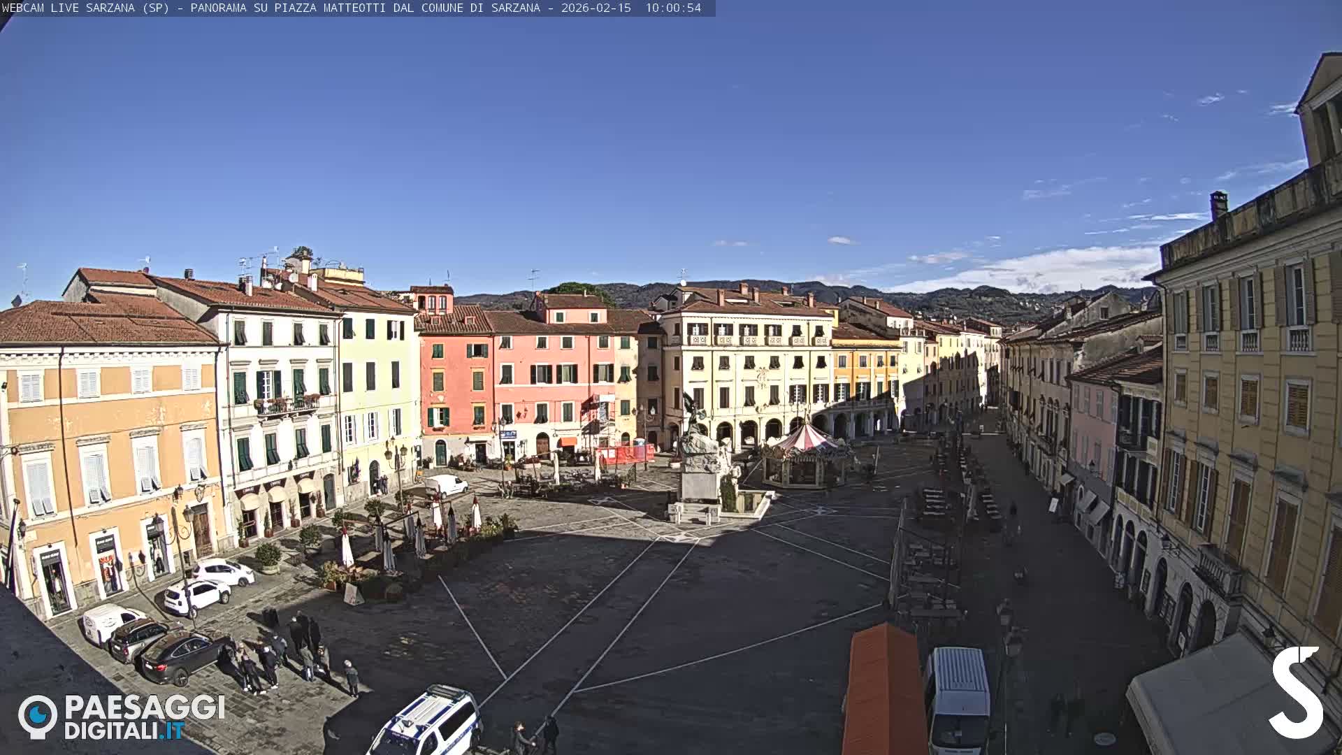 Sarzana, Piazza Matteotti Square Live Cam - La Spezia, Liguria, Italy
