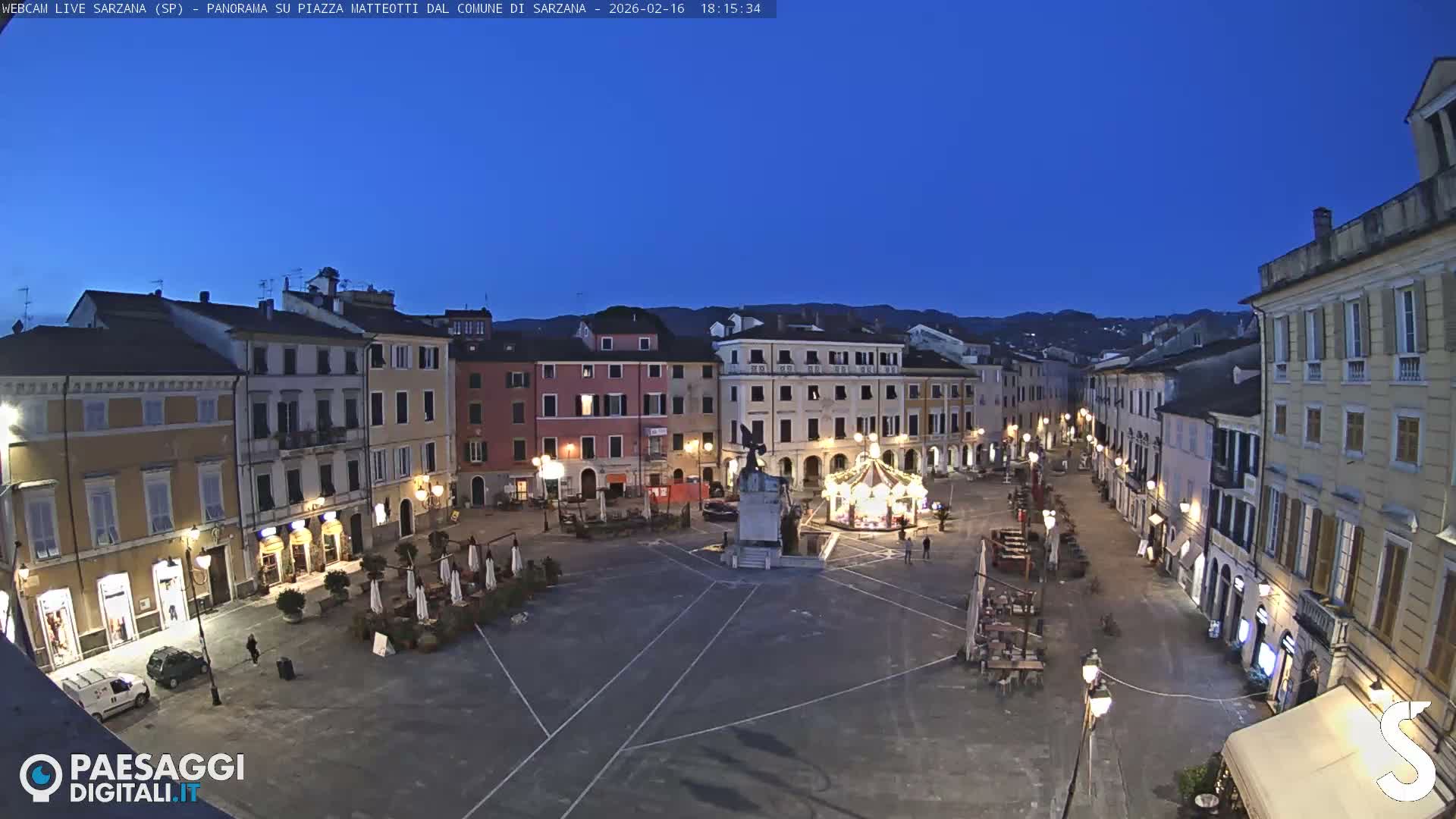 Sarzana, Piazza Matteotti Square Live Cam - La Spezia, Liguria, Italy