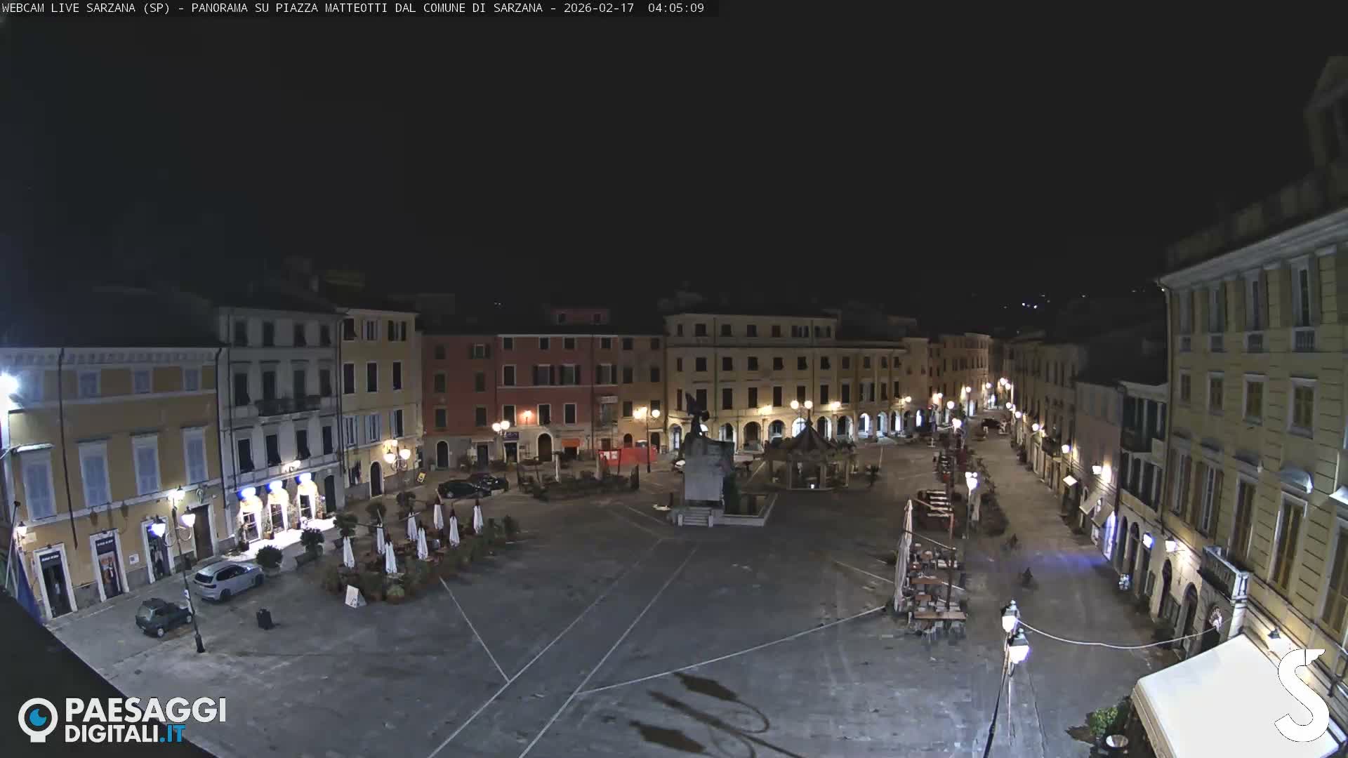 Sarzana, Piazza Matteotti Square Live Cam - La Spezia, Liguria, Italy