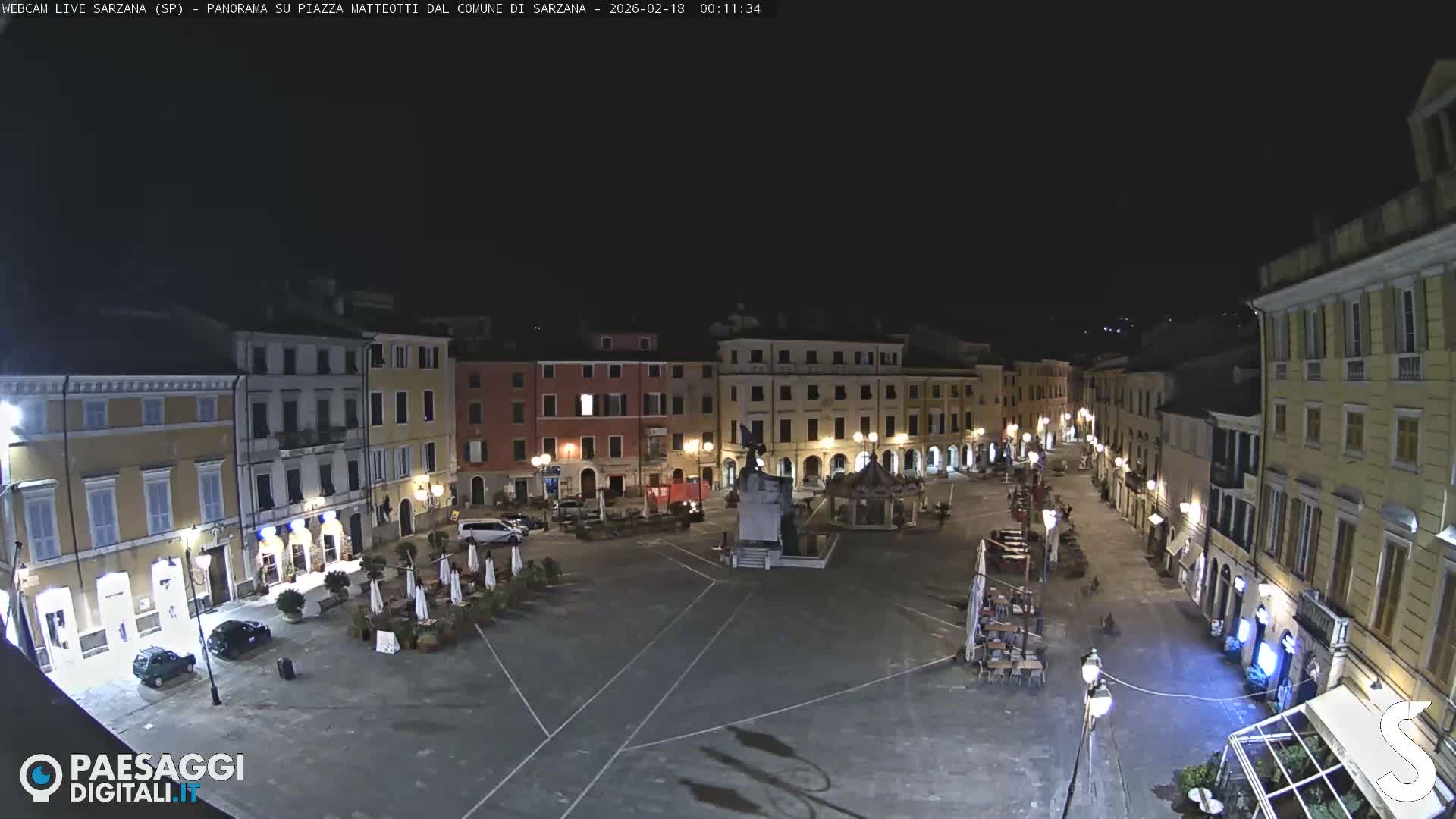 Sarzana, Piazza Matteotti Square Live Cam - La Spezia, Liguria, Italy