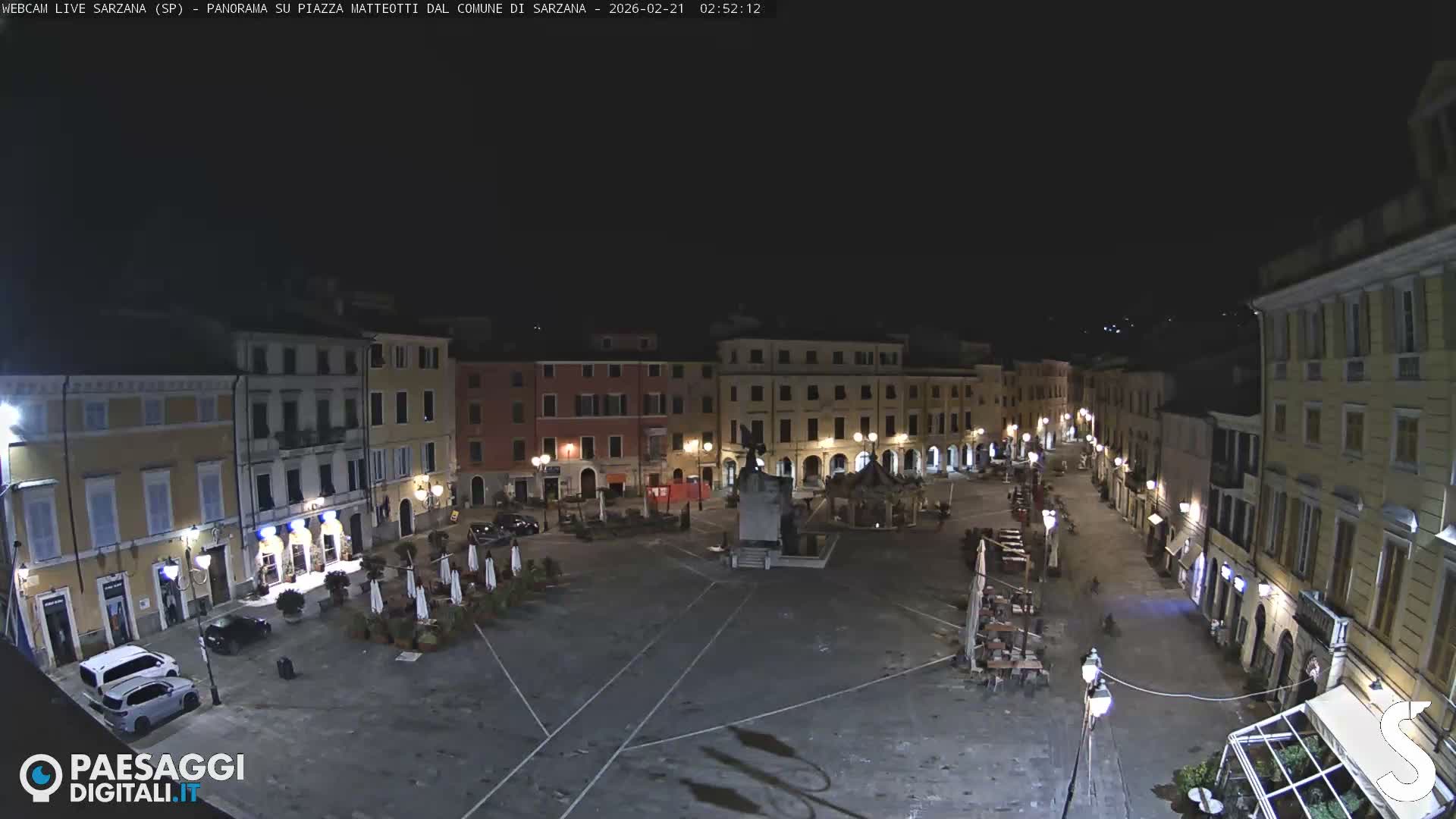 Sarzana, Piazza Matteotti Square Live Cam - La Spezia, Liguria, Italy
