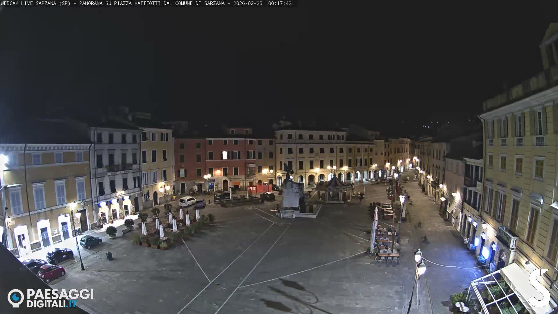 Sarzana, Piazza Matteotti Square Live Cam - La Spezia, Liguria, Italy