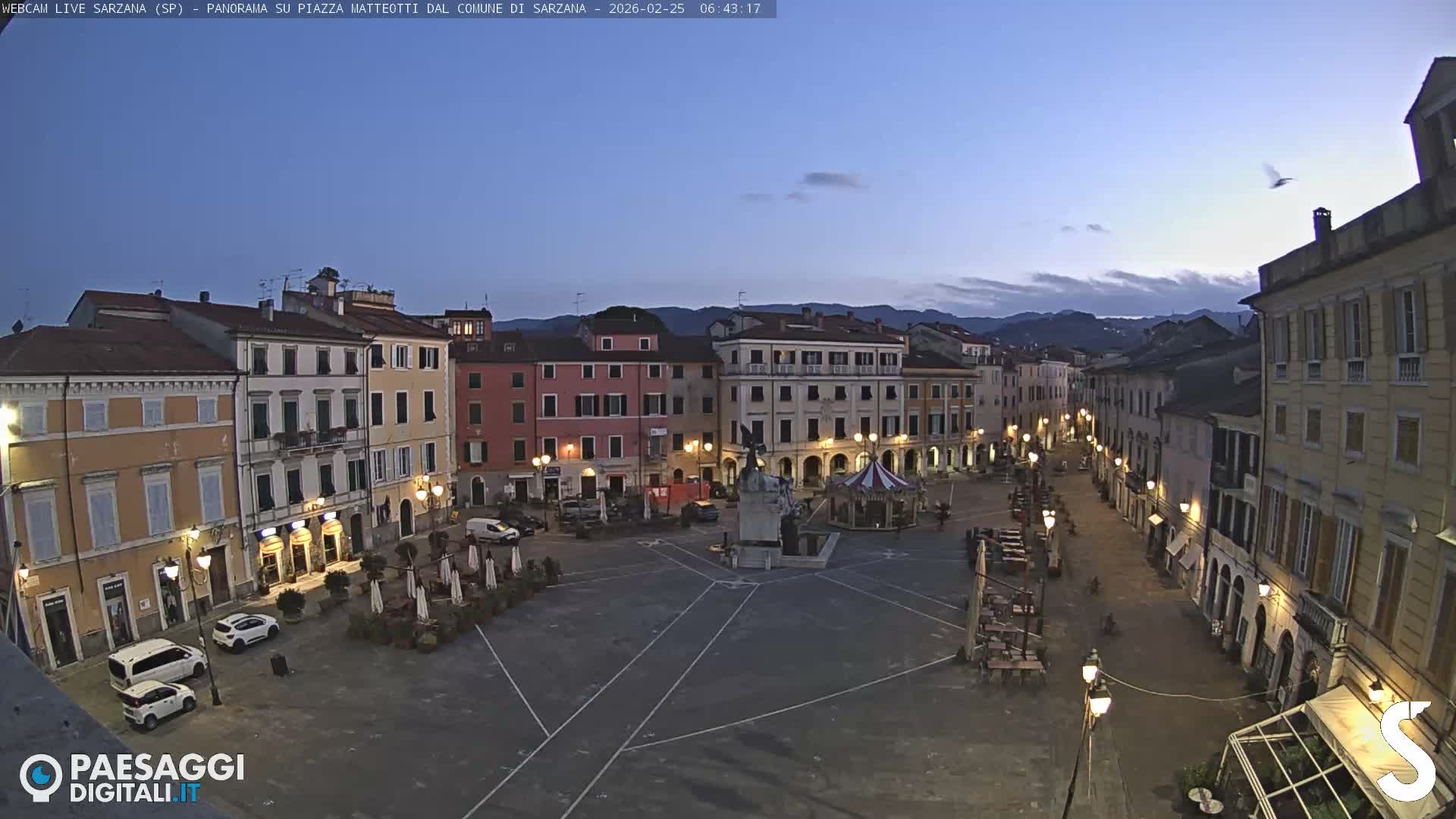 Sarzana, Piazza Matteotti Square Live Cam - La Spezia, Liguria, Italy