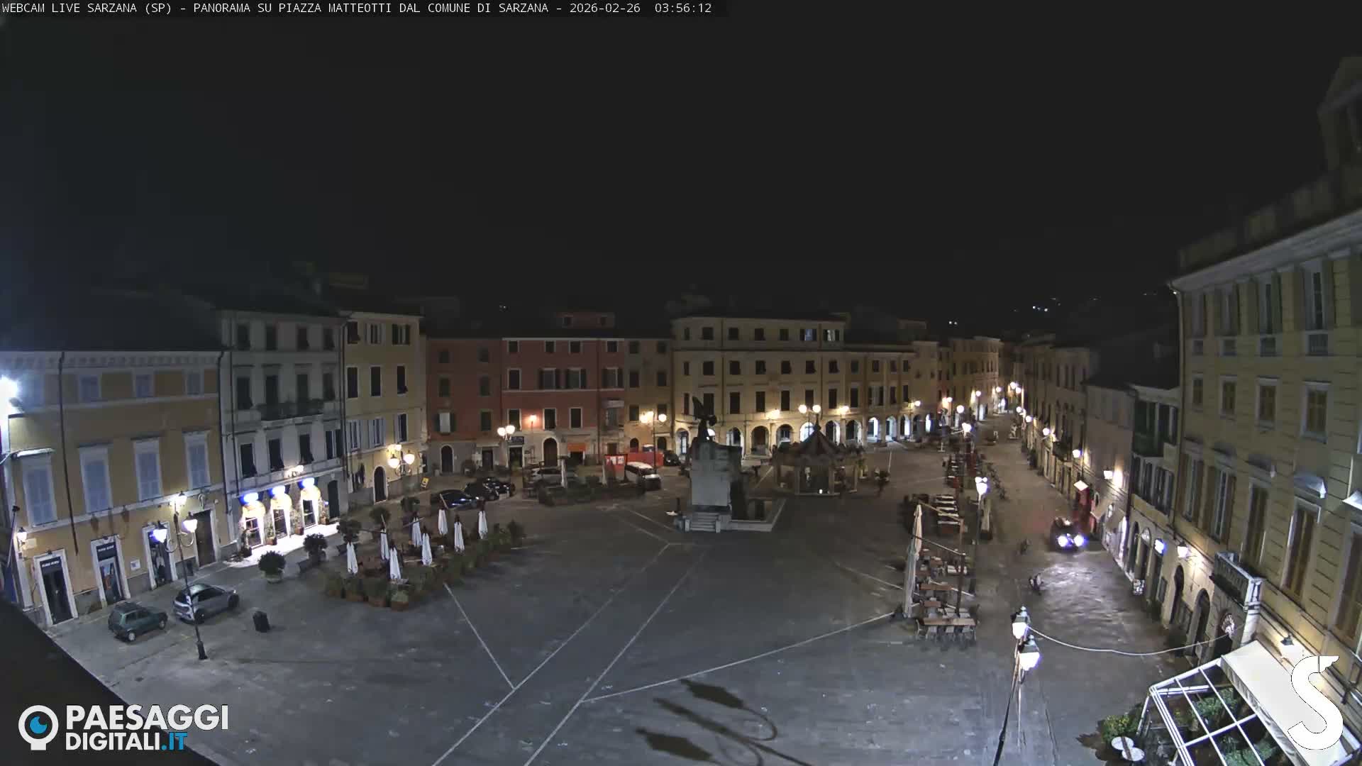 Sarzana, Piazza Matteotti Square Live Cam - La Spezia, Liguria, Italy