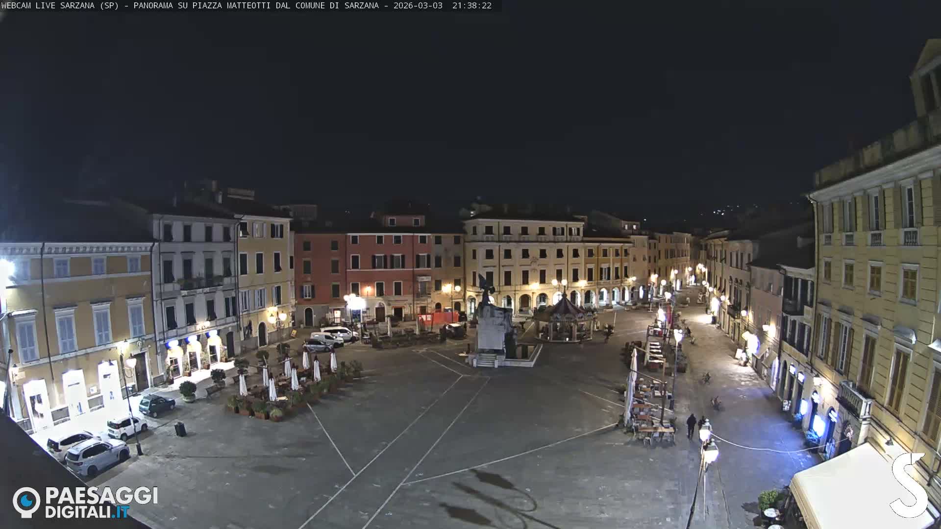 Sarzana, Piazza Matteotti Square Live Cam - La Spezia, Liguria, Italy