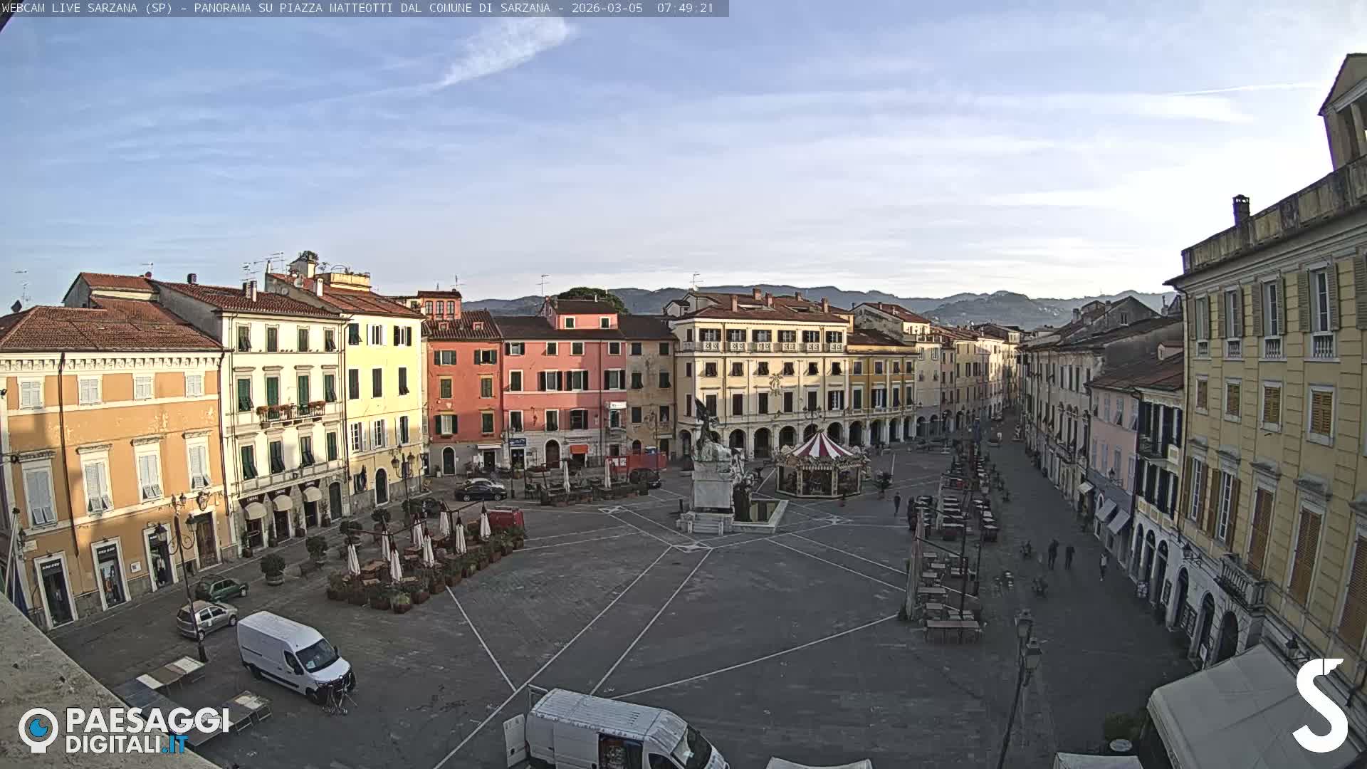 Sarzana, Piazza Matteotti Square Live Cam - La Spezia, Liguria, Italy