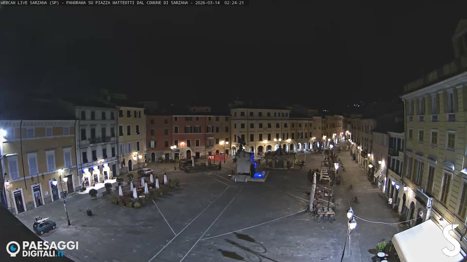 Sarzana, Piazza Matteotti Square Live Cam - La Spezia, Liguria, Italy