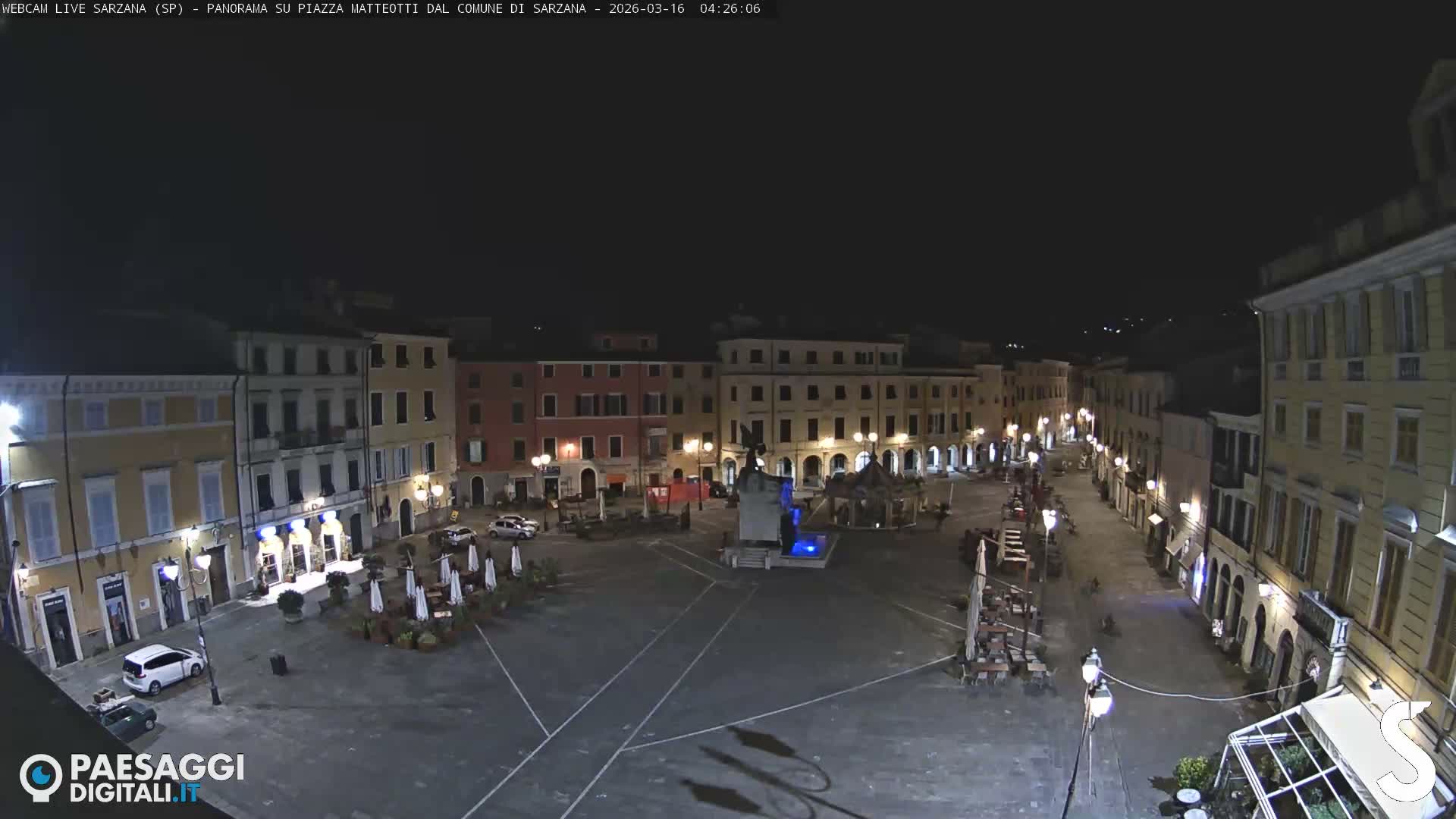 Sarzana, Piazza Matteotti Square Live Cam - La Spezia, Liguria, Italy