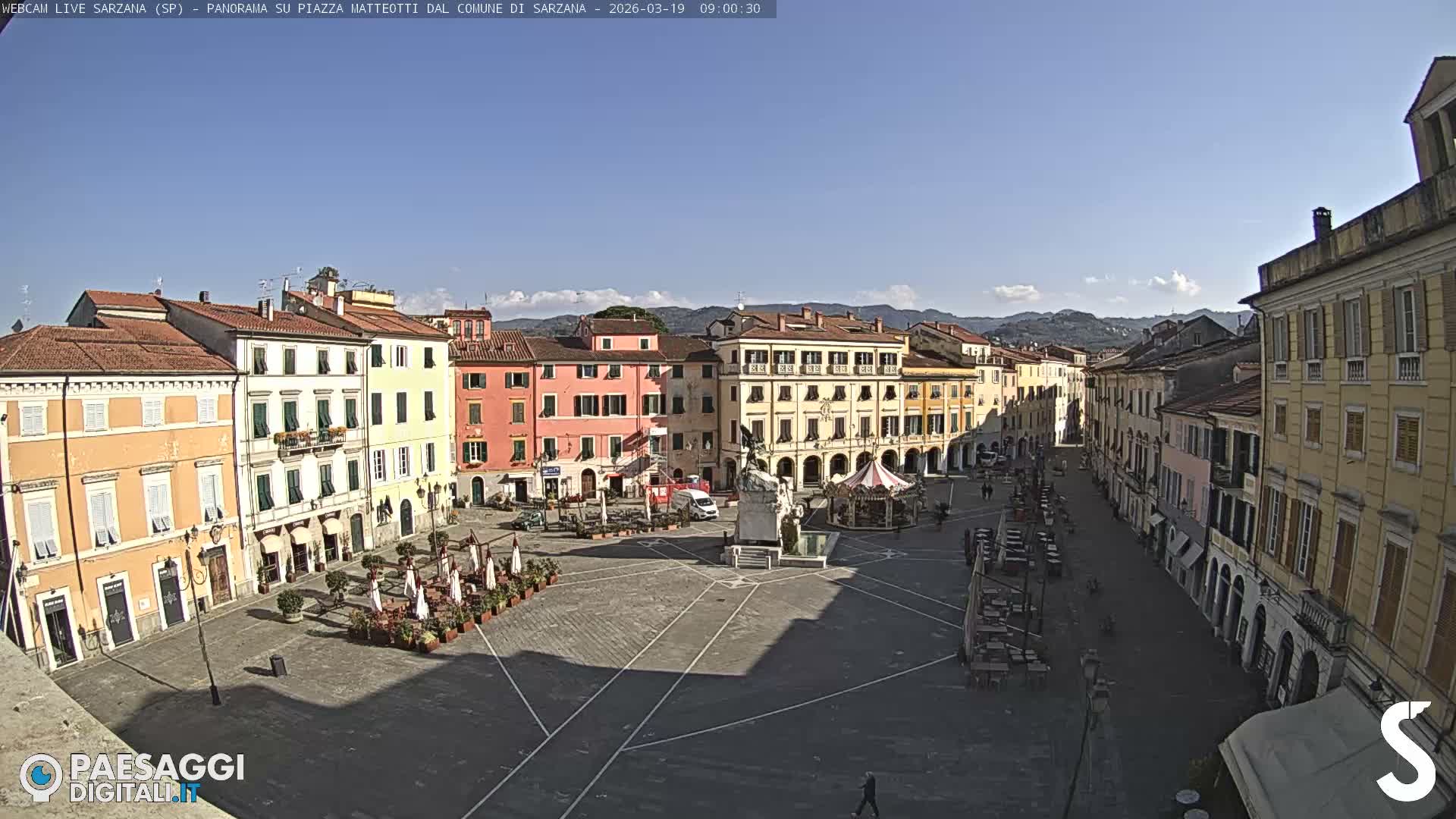 Sarzana, Piazza Matteotti Square Live Cam - La Spezia, Liguria, Italy