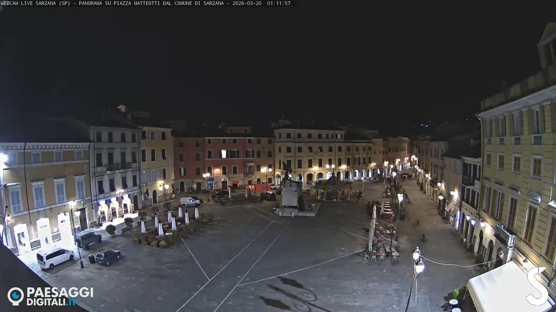 Sarzana, Piazza Matteotti Square Live Cam - La Spezia, Liguria, Italy