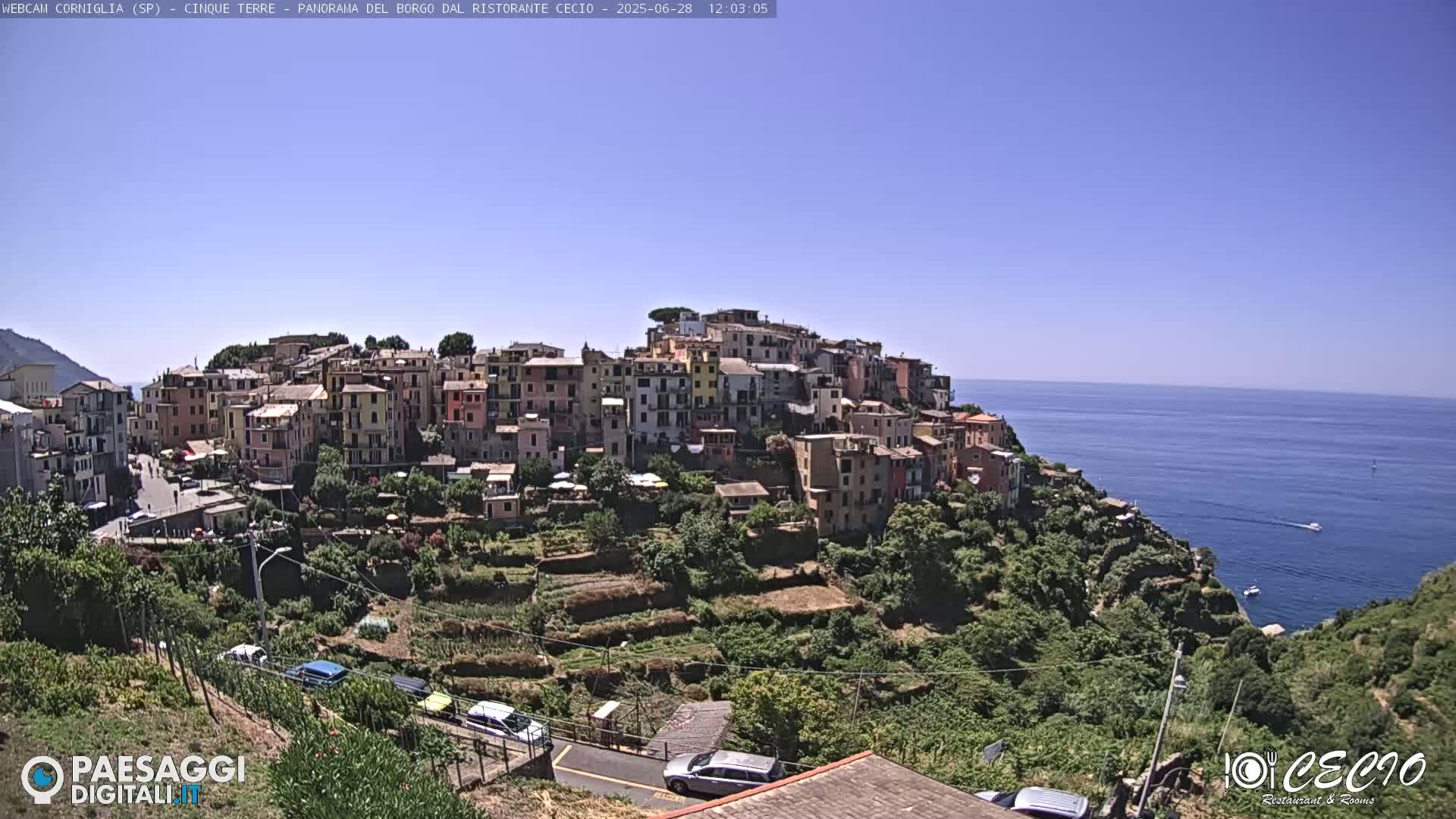 Cinque Terre, Corniglia Village  Live Cam - La Spezia, Liguria, Italy