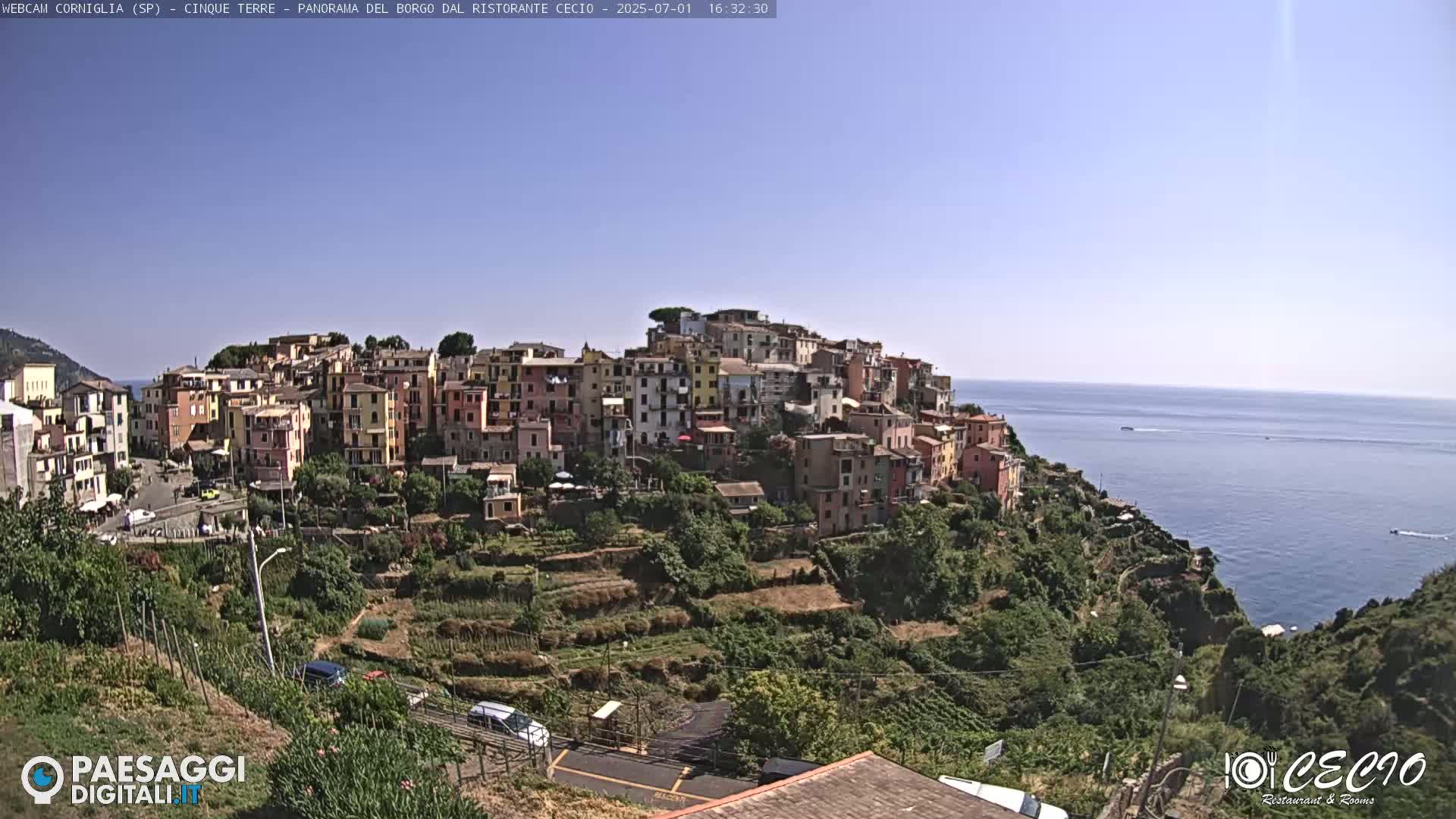 Cinque Terre, Corniglia Village  Live Cam - La Spezia, Liguria, Italy