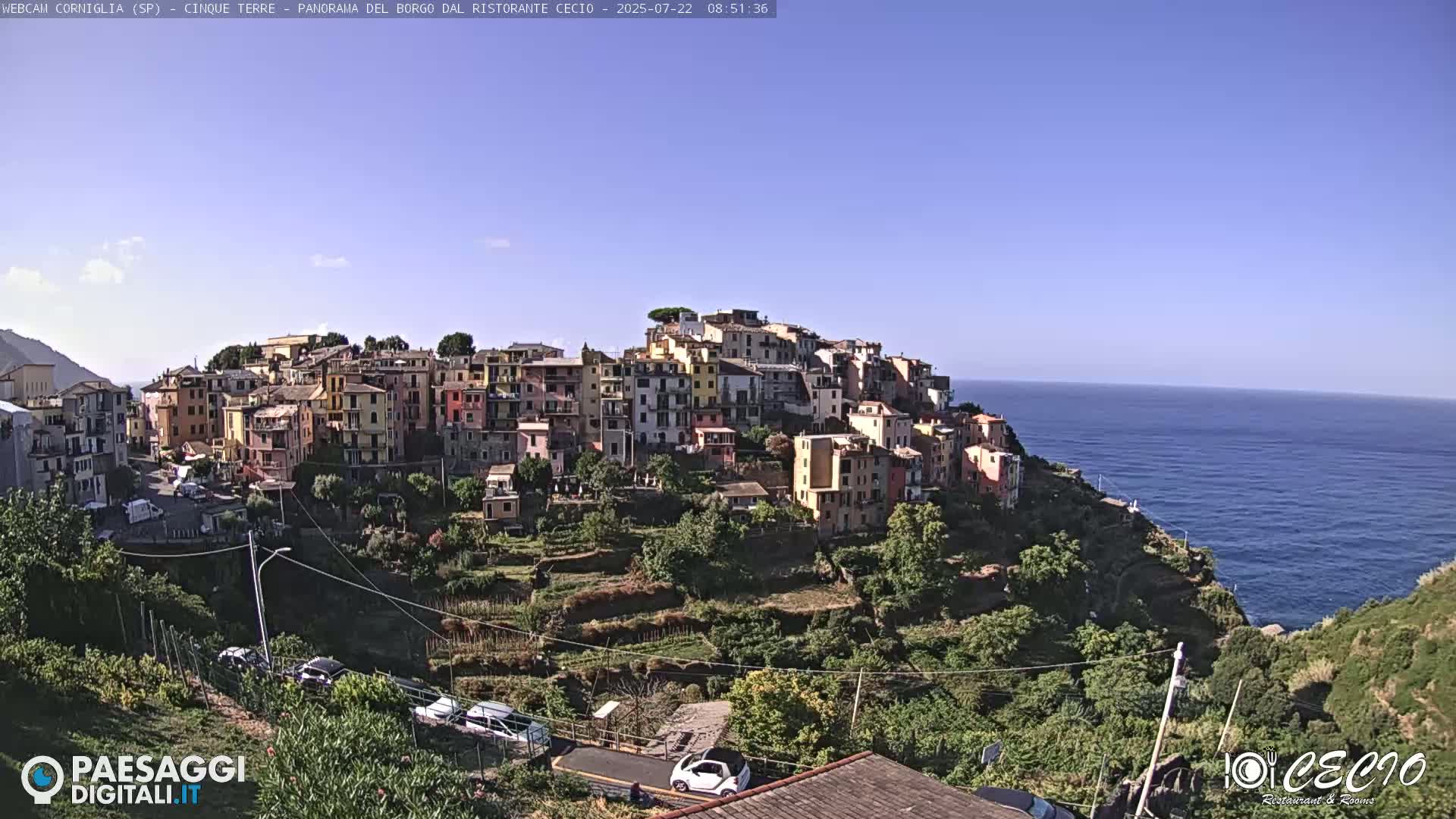 Cinque Terre, Corniglia Village  Live Cam - La Spezia, Liguria, Italy