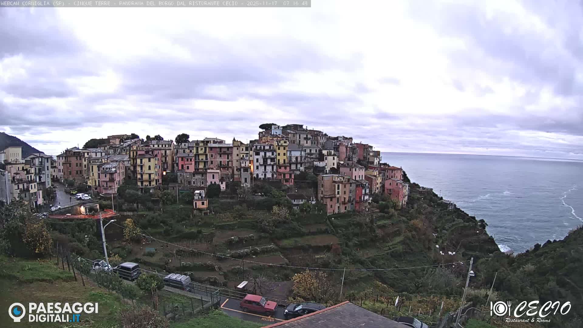 Cinque Terre, Corniglia Village  Live Cam - La Spezia, Liguria, Italy