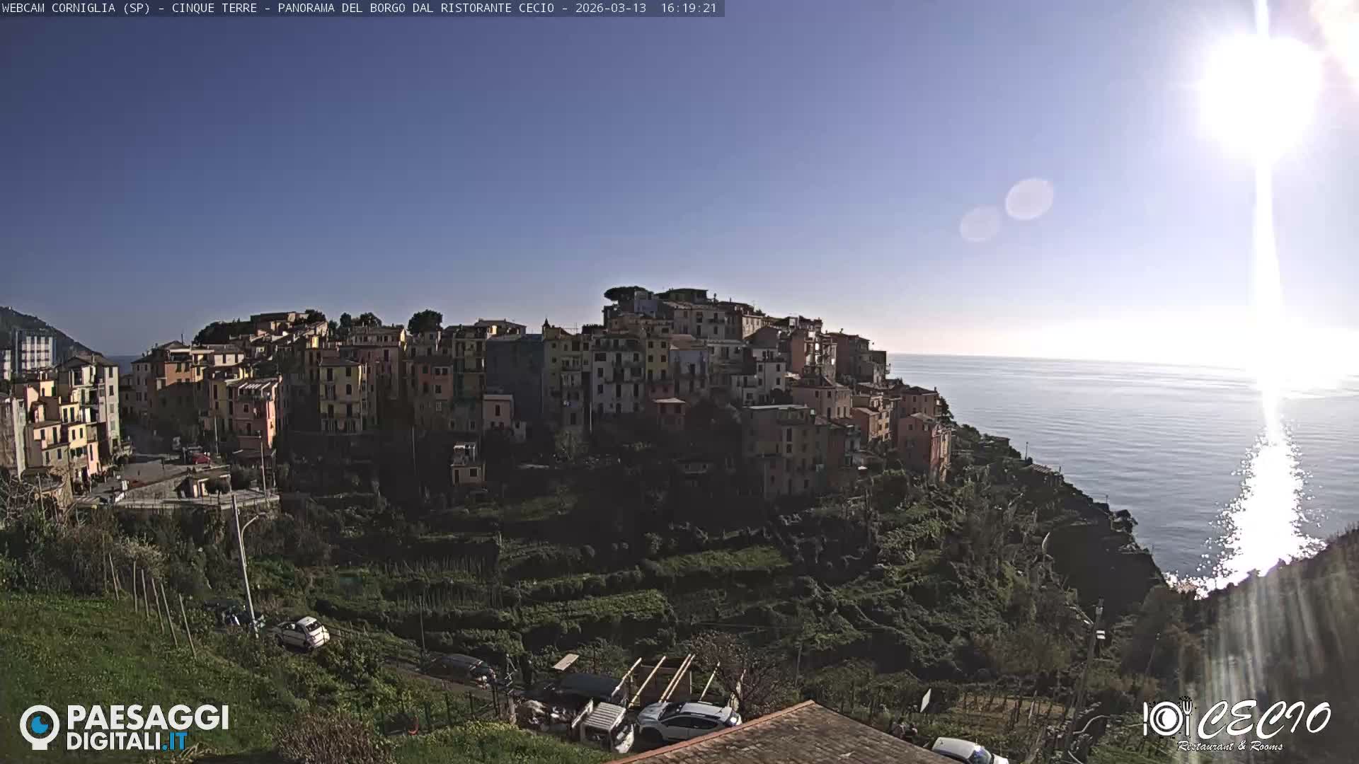 Cinque Terre, Corniglia Village  Live Cam - La Spezia, Liguria, Italy