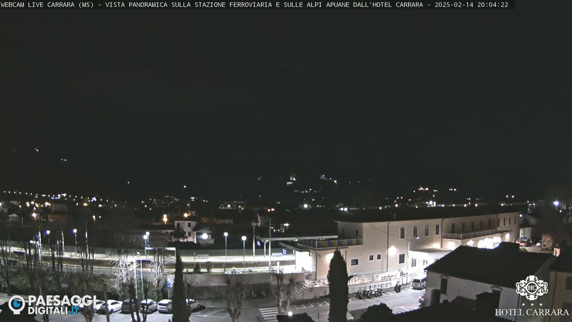  Carrara City Railway Station & Panaromic Natural Alps Park Live Cam - Massa & Carrara, Tuscany, Italy