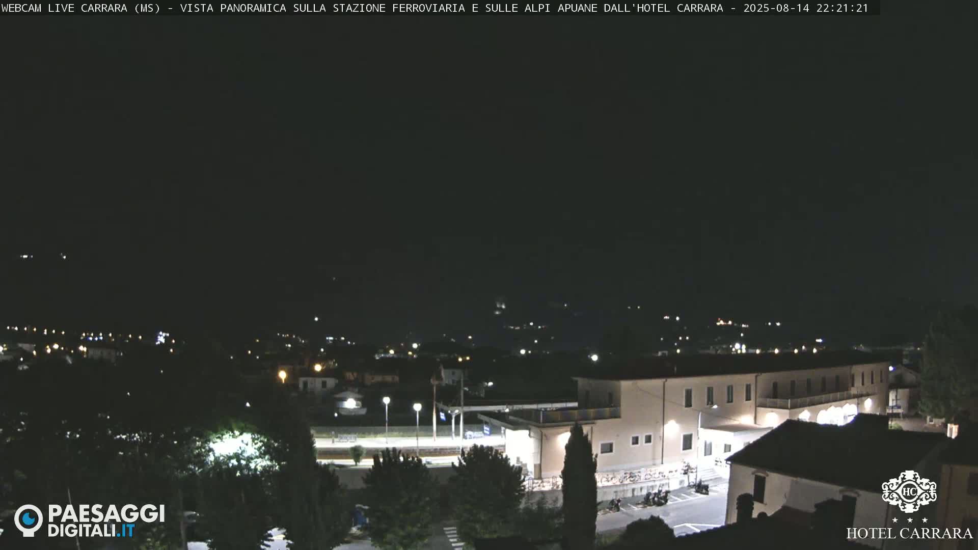 Carrara City Railway Station & Panaromic Natural Alps Park Live Cam - Massa & Carrara, Tuscany, Italy