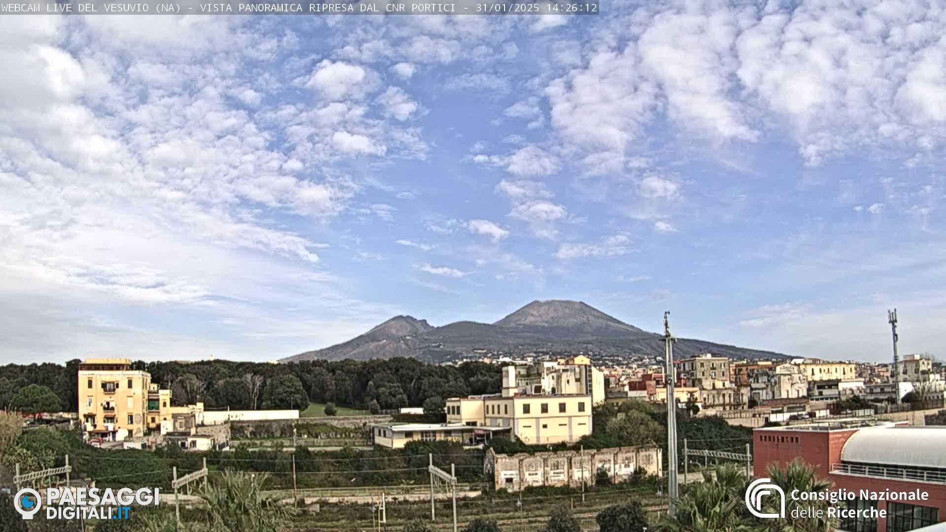  Mount Vesuvius Volcano (Vulcano Vesuvio) Panaromic Live Cam- Naples, Campania, Italy