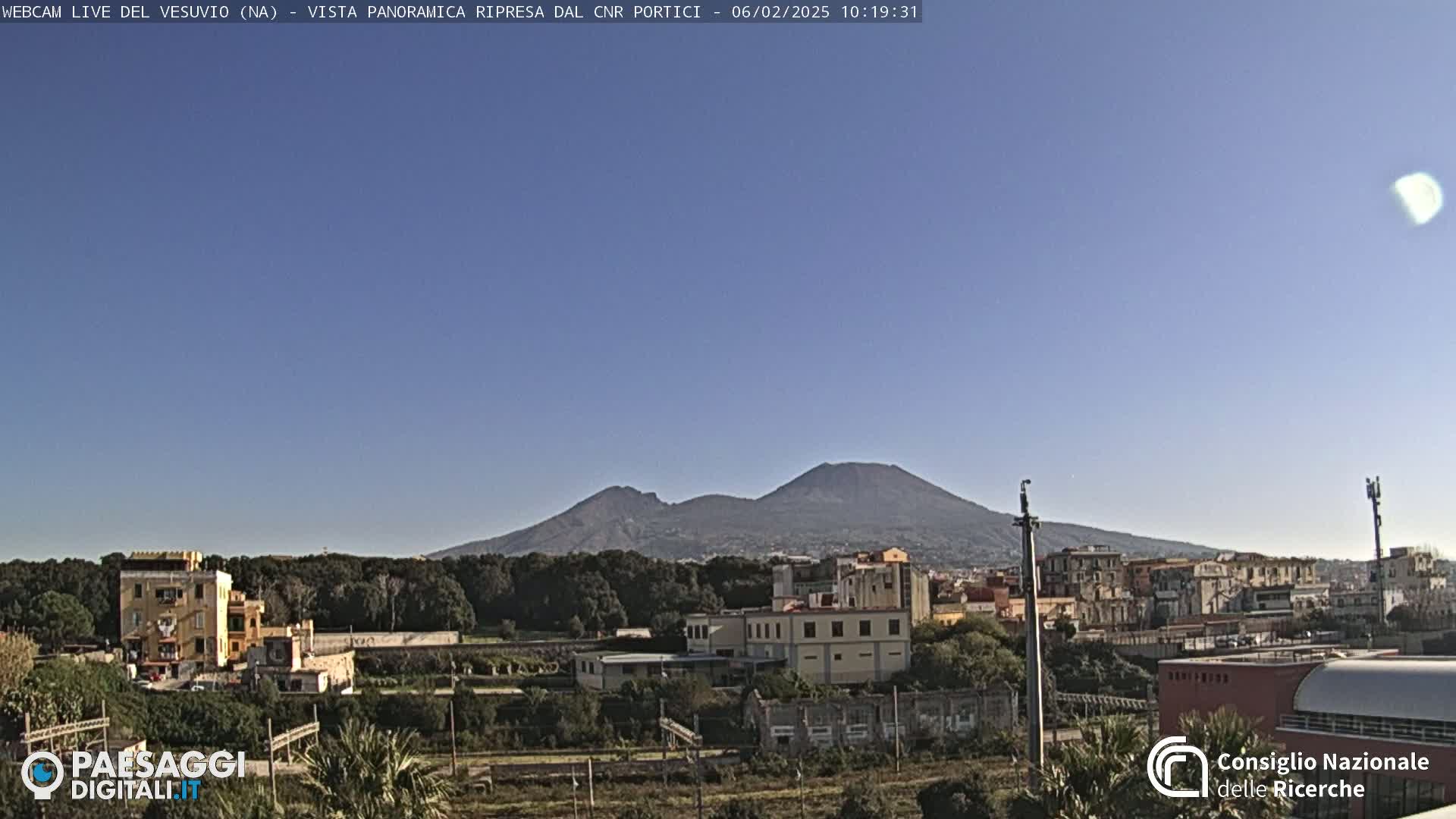  Mount Vesuvius Volcano (Vulcano Vesuvio) Panaromic Live Cam- Naples, Campania, Italy