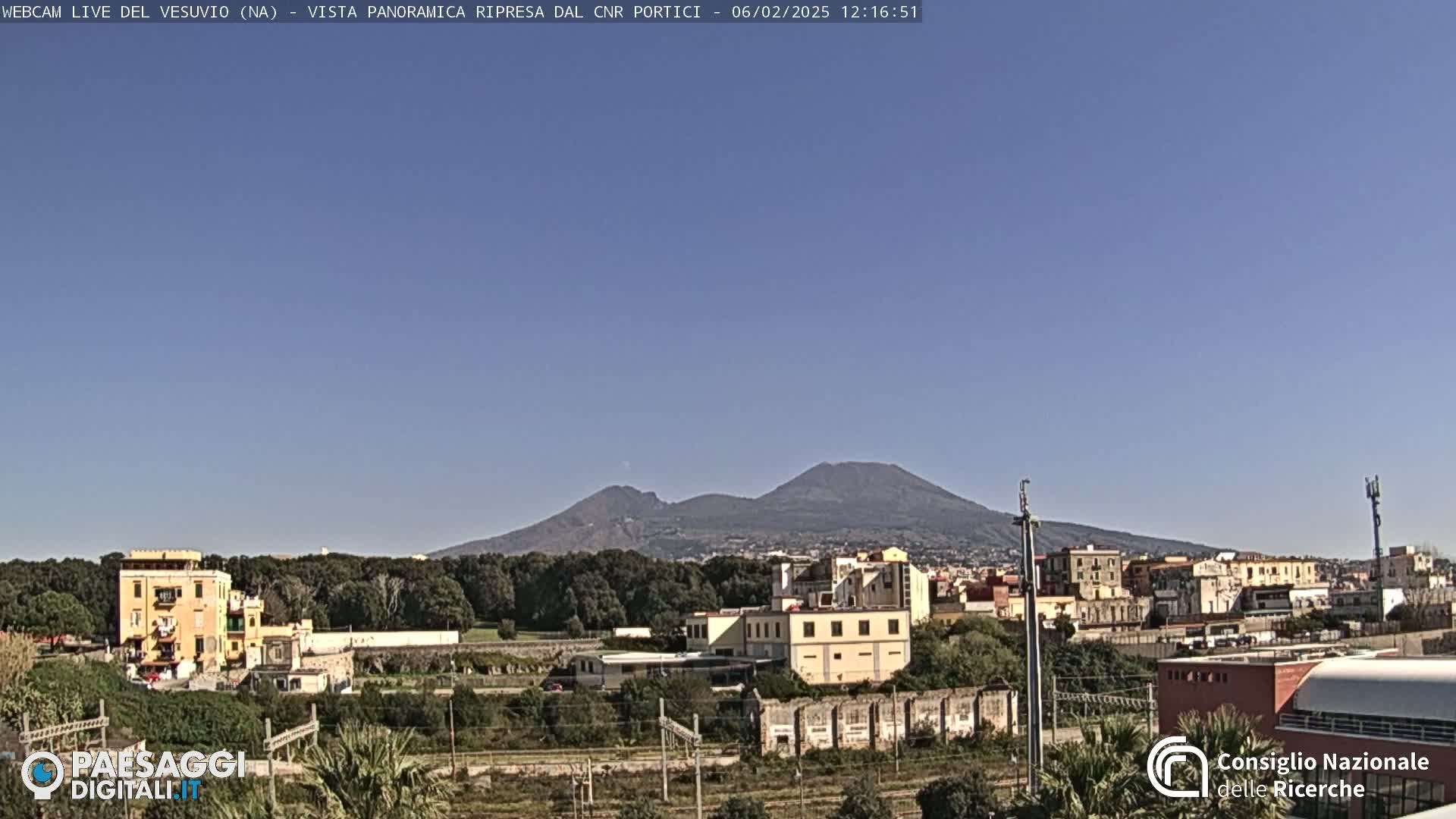  Mount Vesuvius Volcano (Vulcano Vesuvio) Panaromic Live Cam- Naples, Campania, Italy