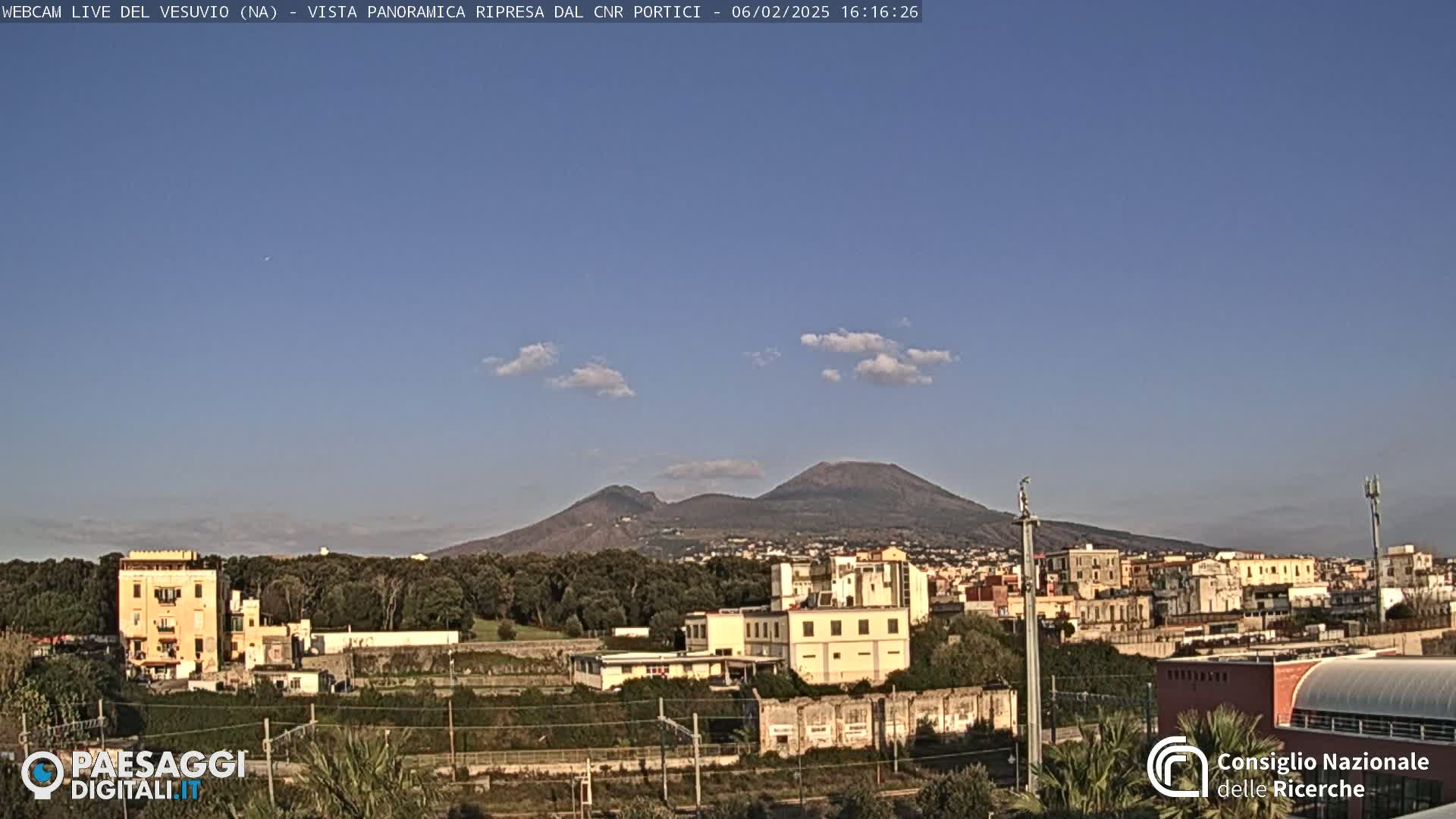  Mount Vesuvius Volcano (Vulcano Vesuvio) Panaromic Live Cam- Naples, Campania, Italy