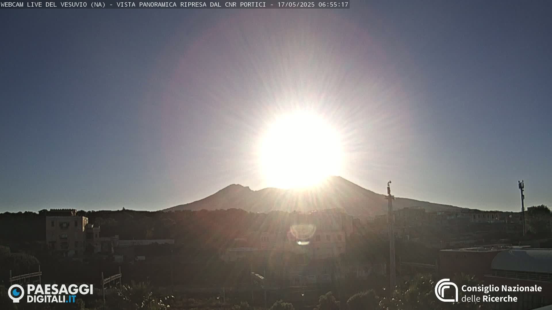  Mount Vesuvius Volcano (Vulcano Vesuvio) Panaromic Live Cam- Naples, Campania, Italy