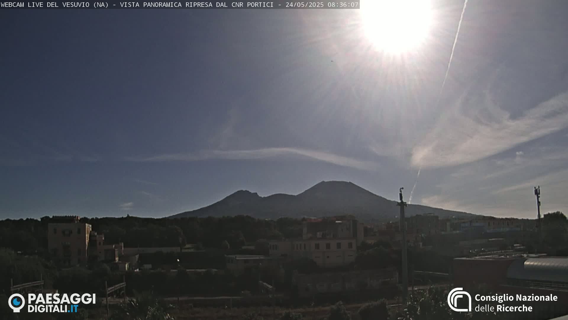  Mount Vesuvius Volcano (Vulcano Vesuvio) Panaromic Live Cam- Naples, Campania, Italy