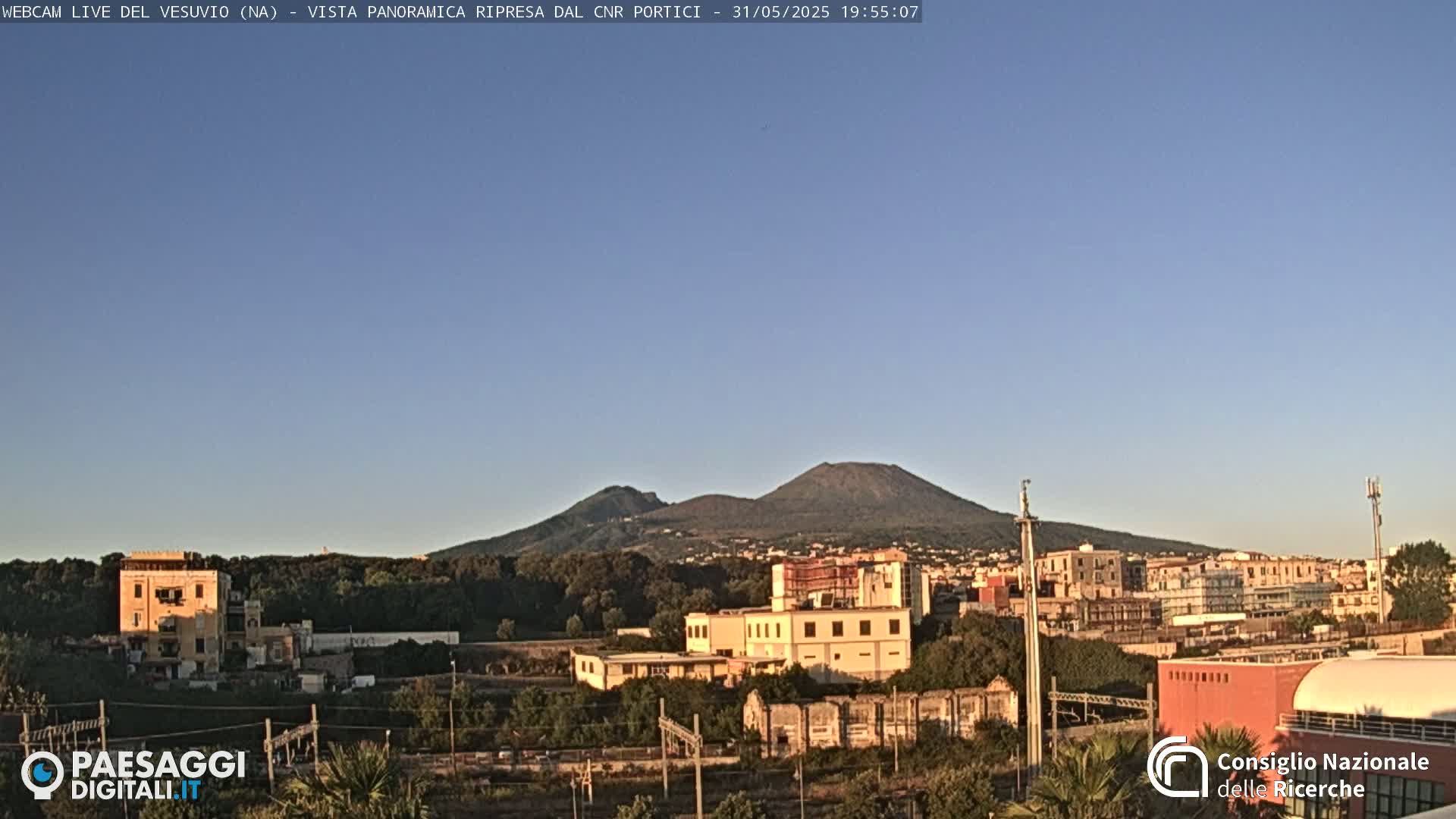  Mount Vesuvius Volcano (Vulcano Vesuvio) Panaromic Live Cam- Naples, Campania, Italy