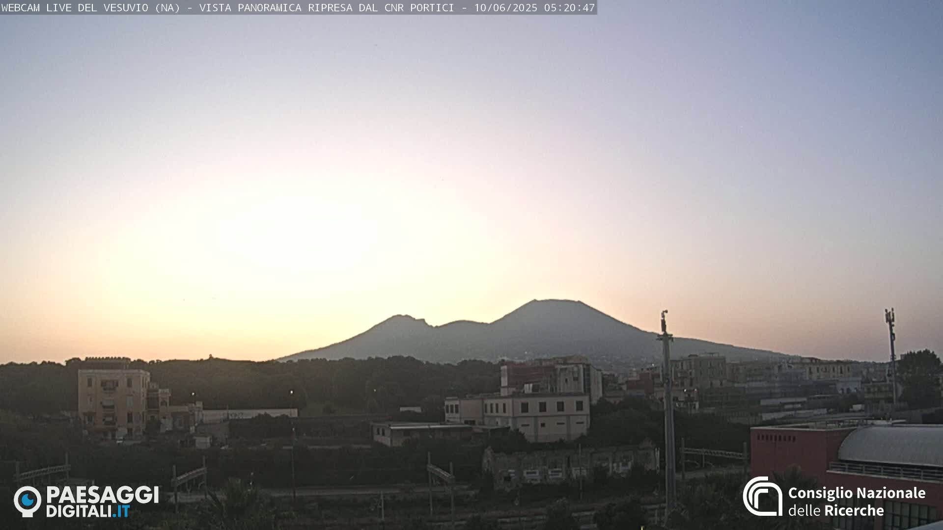  Mount Vesuvius Volcano (Vulcano Vesuvio) Panaromic Live Cam- Naples, Campania, Italy