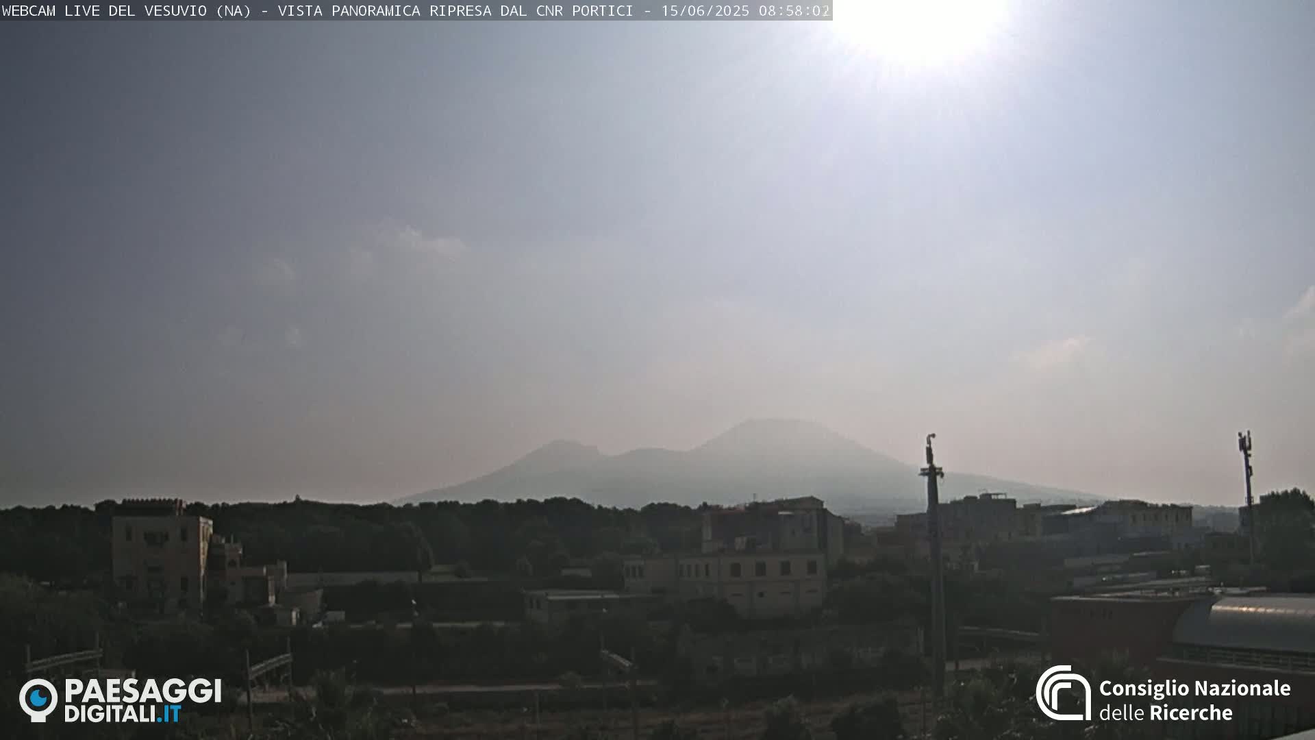  Mount Vesuvius Volcano (Vulcano Vesuvio) Panaromic Live Cam- Naples, Campania, Italy