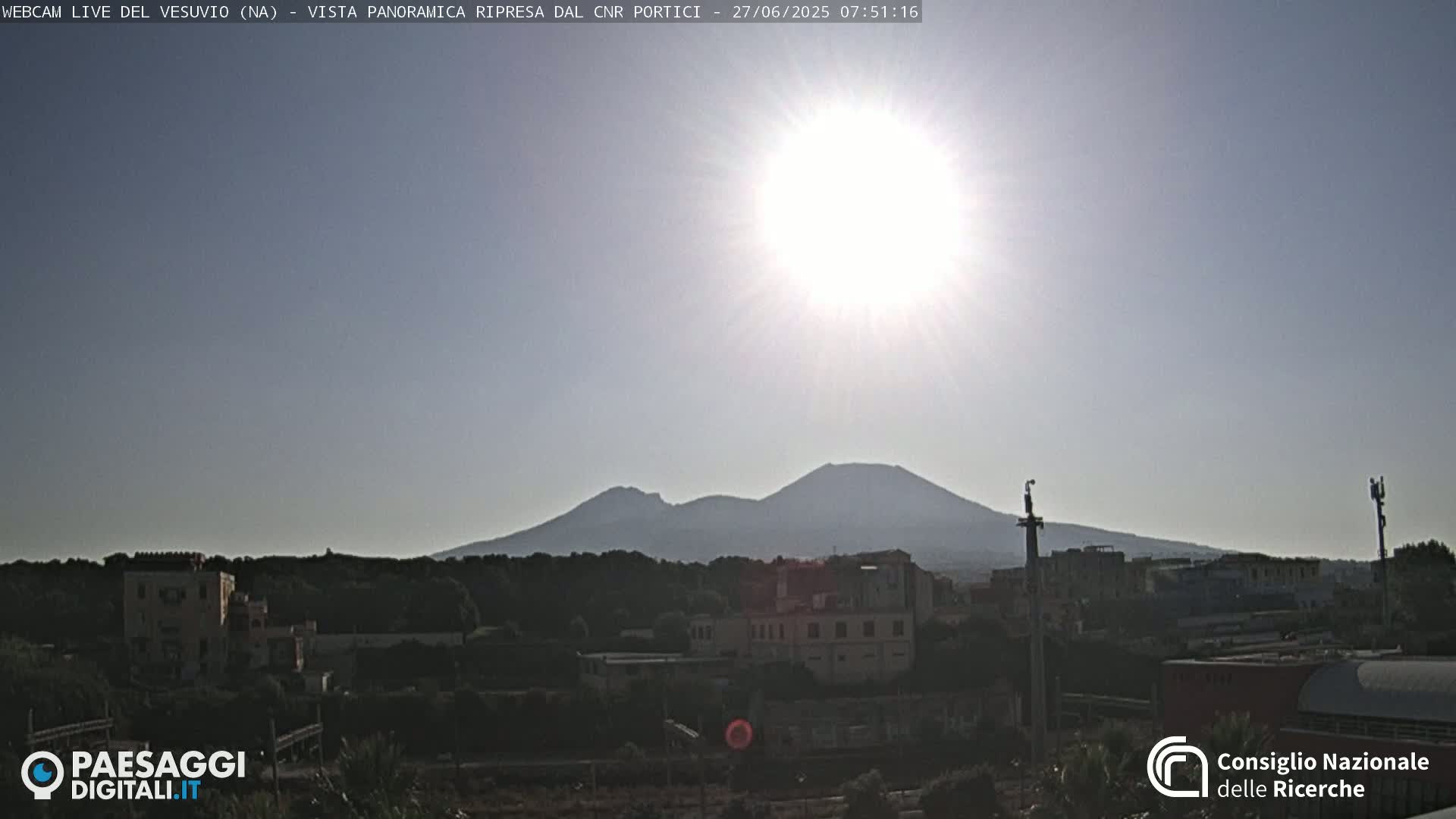  Mount Vesuvius Volcano (Vulcano Vesuvio) Panaromic Live Cam- Naples, Campania, Italy
