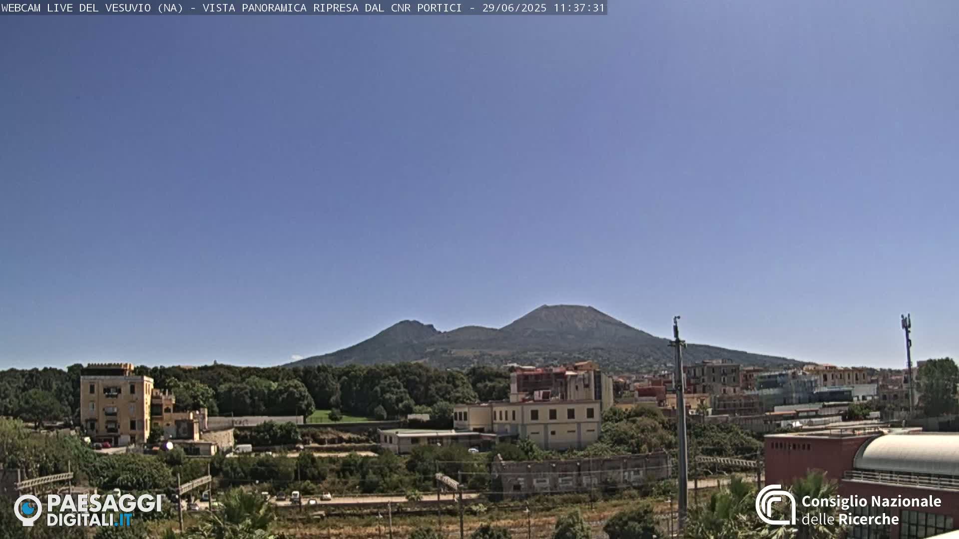  Mount Vesuvius Volcano (Vulcano Vesuvio) Panaromic Live Cam- Naples, Campania, Italy