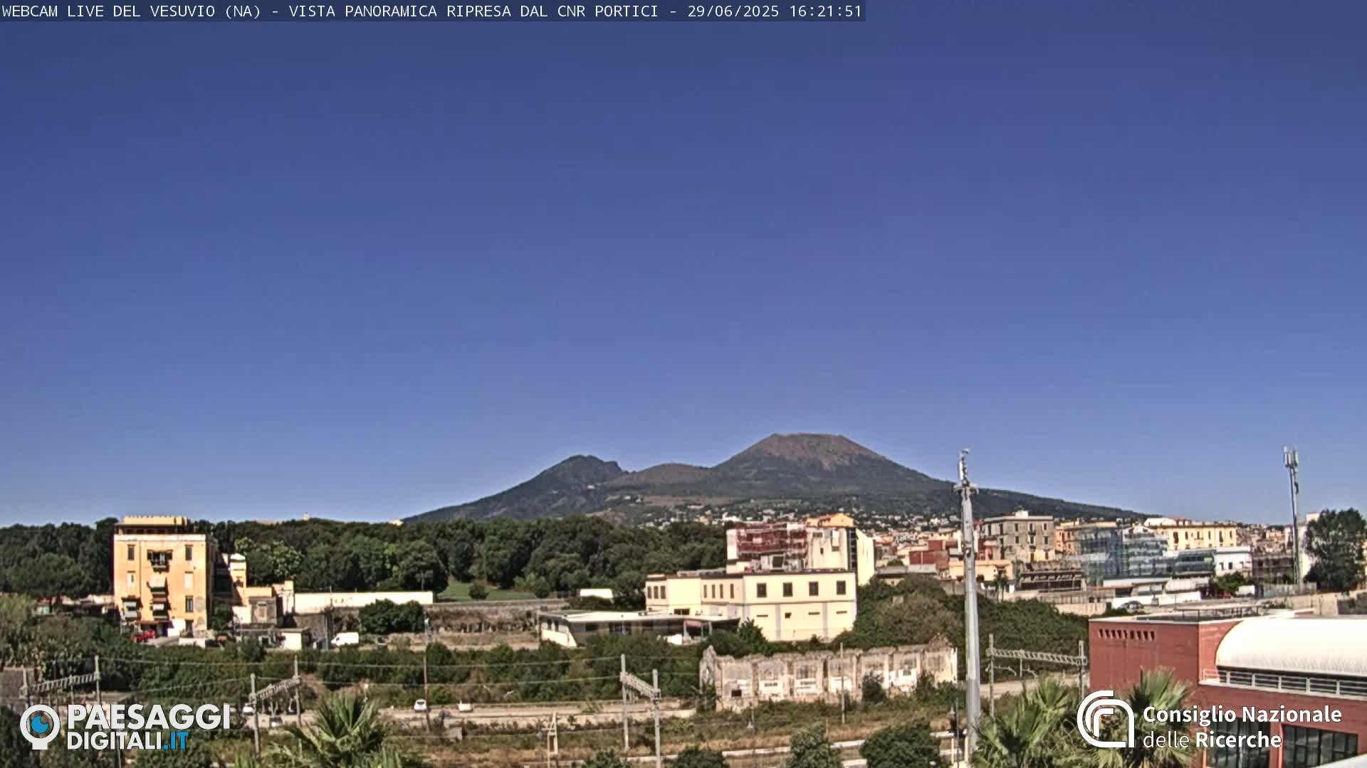  Mount Vesuvius Volcano (Vulcano Vesuvio) Panaromic Live Cam- Naples, Campania, Italy