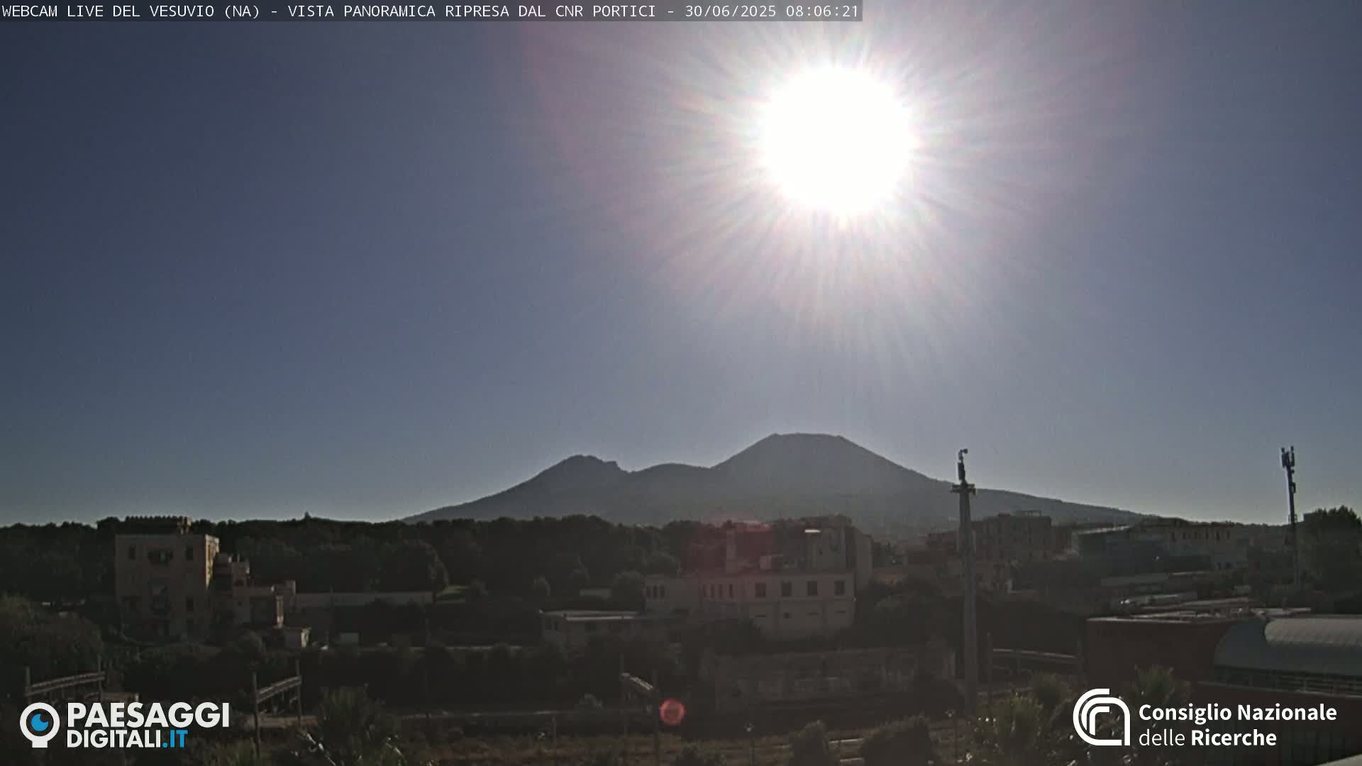  Mount Vesuvius Volcano (Vulcano Vesuvio) Panaromic Live Cam- Naples, Campania, Italy
