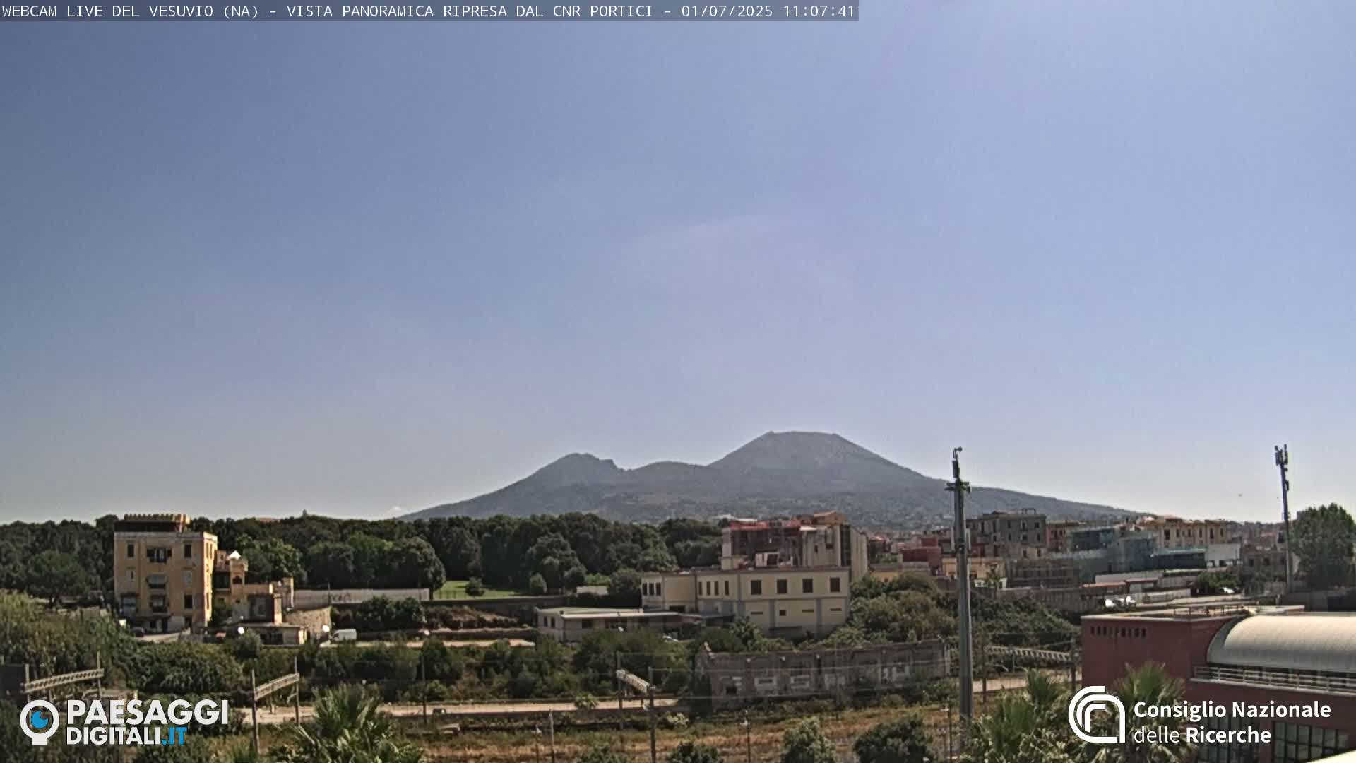  Mount Vesuvius Volcano (Vulcano Vesuvio) Panaromic Live Cam- Naples, Campania, Italy