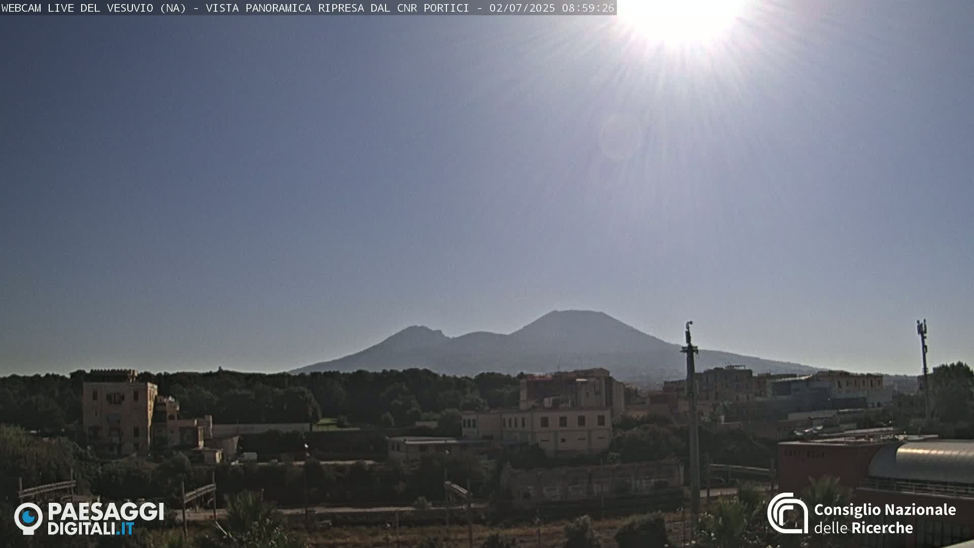  Mount Vesuvius Volcano (Vulcano Vesuvio) Panaromic Live Cam- Naples, Campania, Italy
