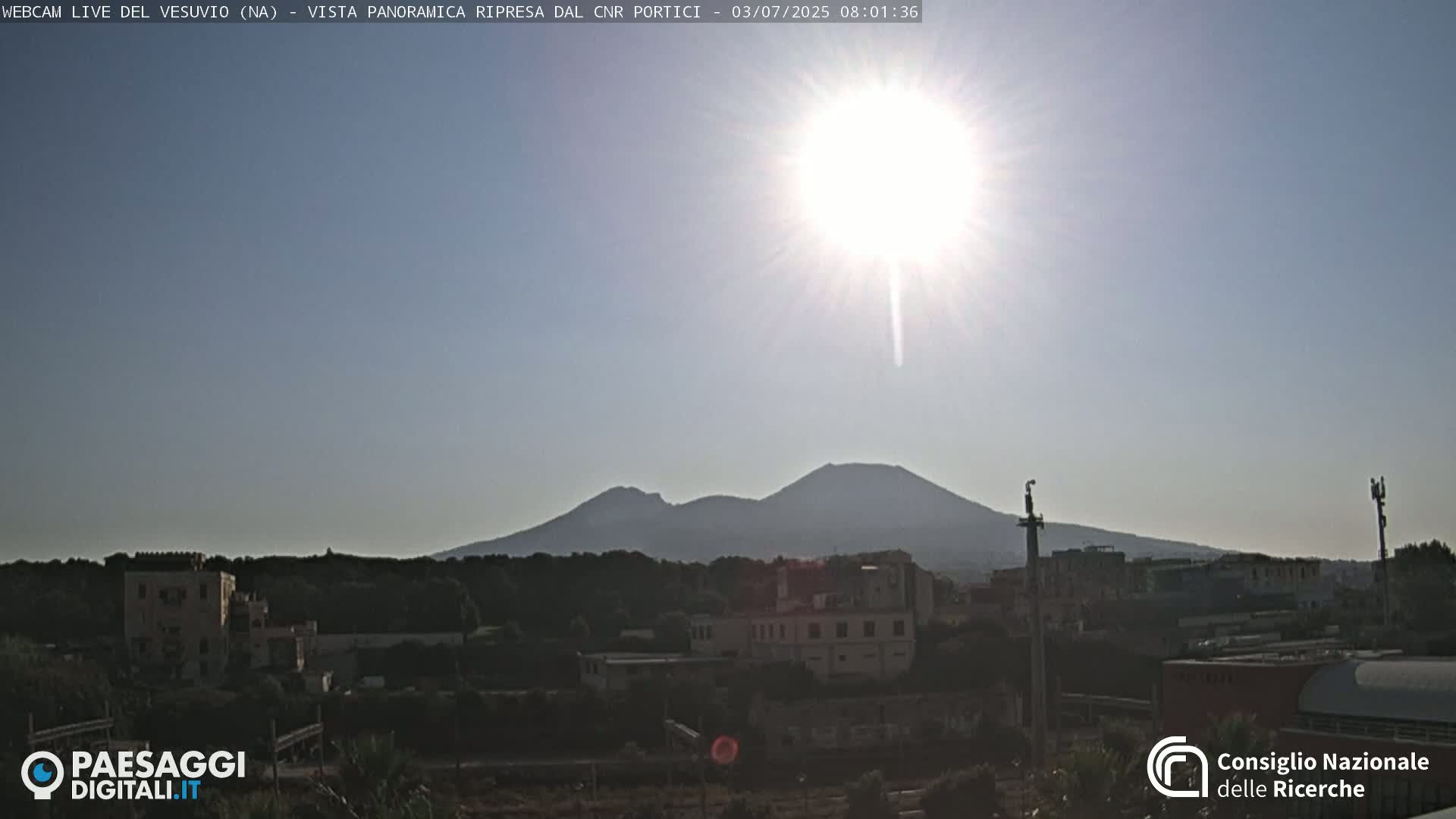  Mount Vesuvius Volcano (Vulcano Vesuvio) Panaromic Live Cam- Naples, Campania, Italy