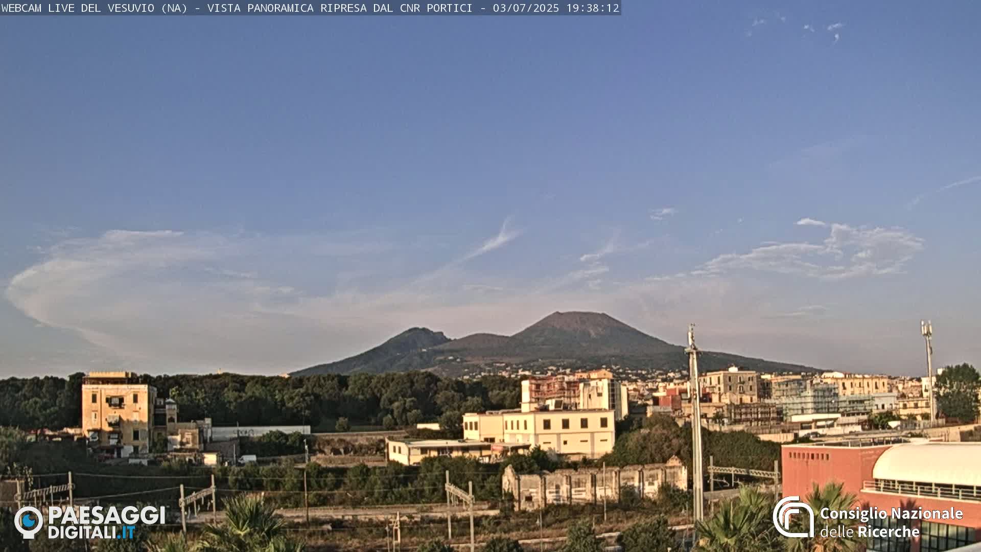 Mount Vesuvius Volcano (Vulcano Vesuvio) Panaromic Live Cam- Naples, Campania, Italy