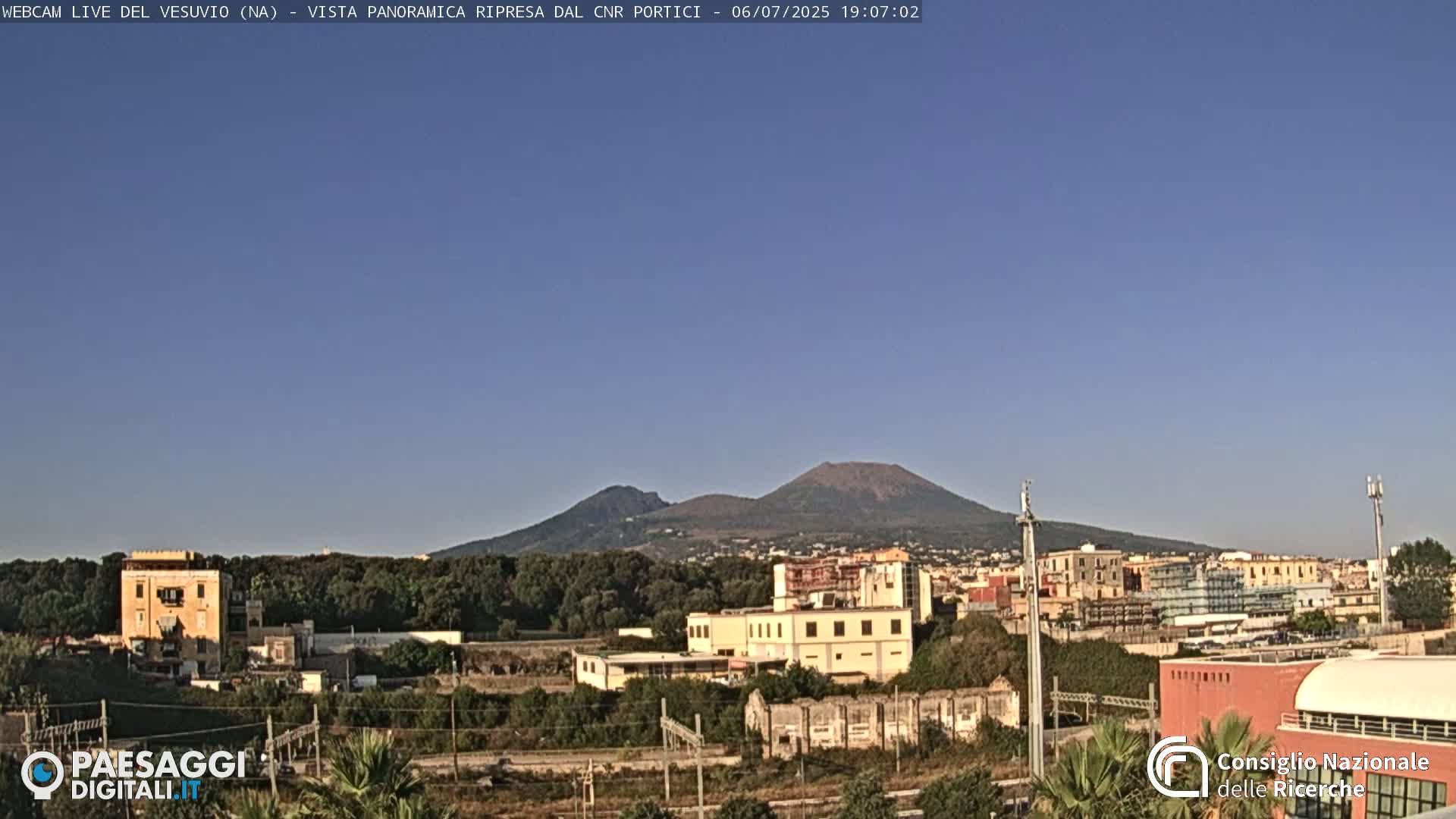  Mount Vesuvius Volcano (Vulcano Vesuvio) Panaromic Live Cam- Naples, Campania, Italy