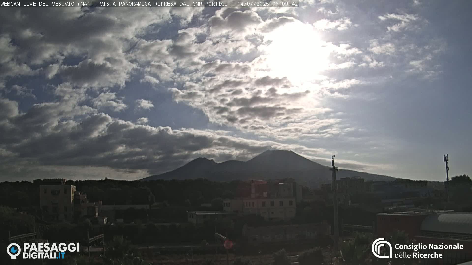  Mount Vesuvius Volcano (Vulcano Vesuvio) Panaromic Live Cam- Naples, Campania, Italy