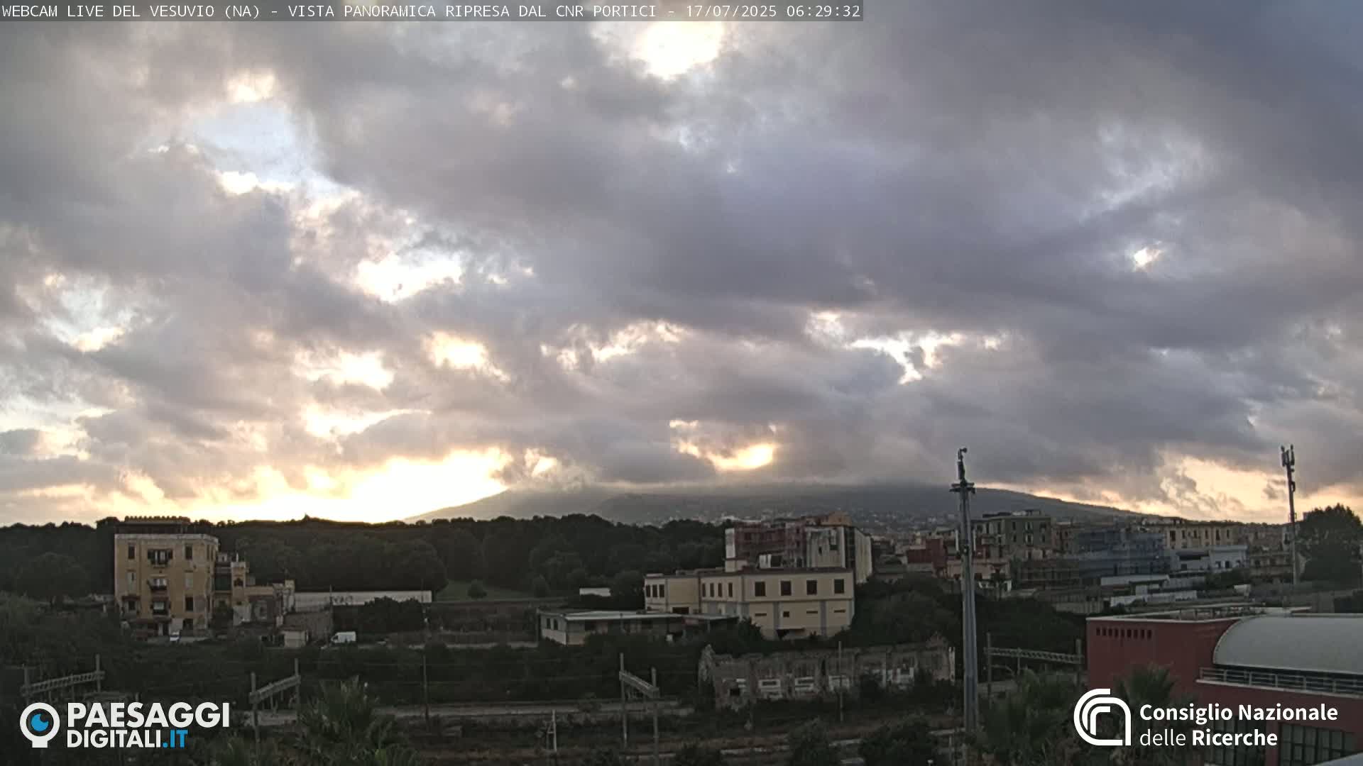  Mount Vesuvius Volcano (Vulcano Vesuvio) Panaromic Live Cam- Naples, Campania, Italy