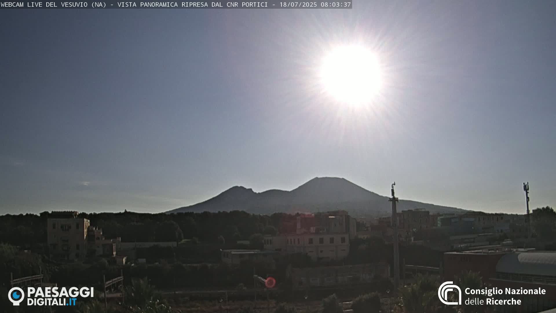  Mount Vesuvius Volcano (Vulcano Vesuvio) Panaromic Live Cam- Naples, Campania, Italy