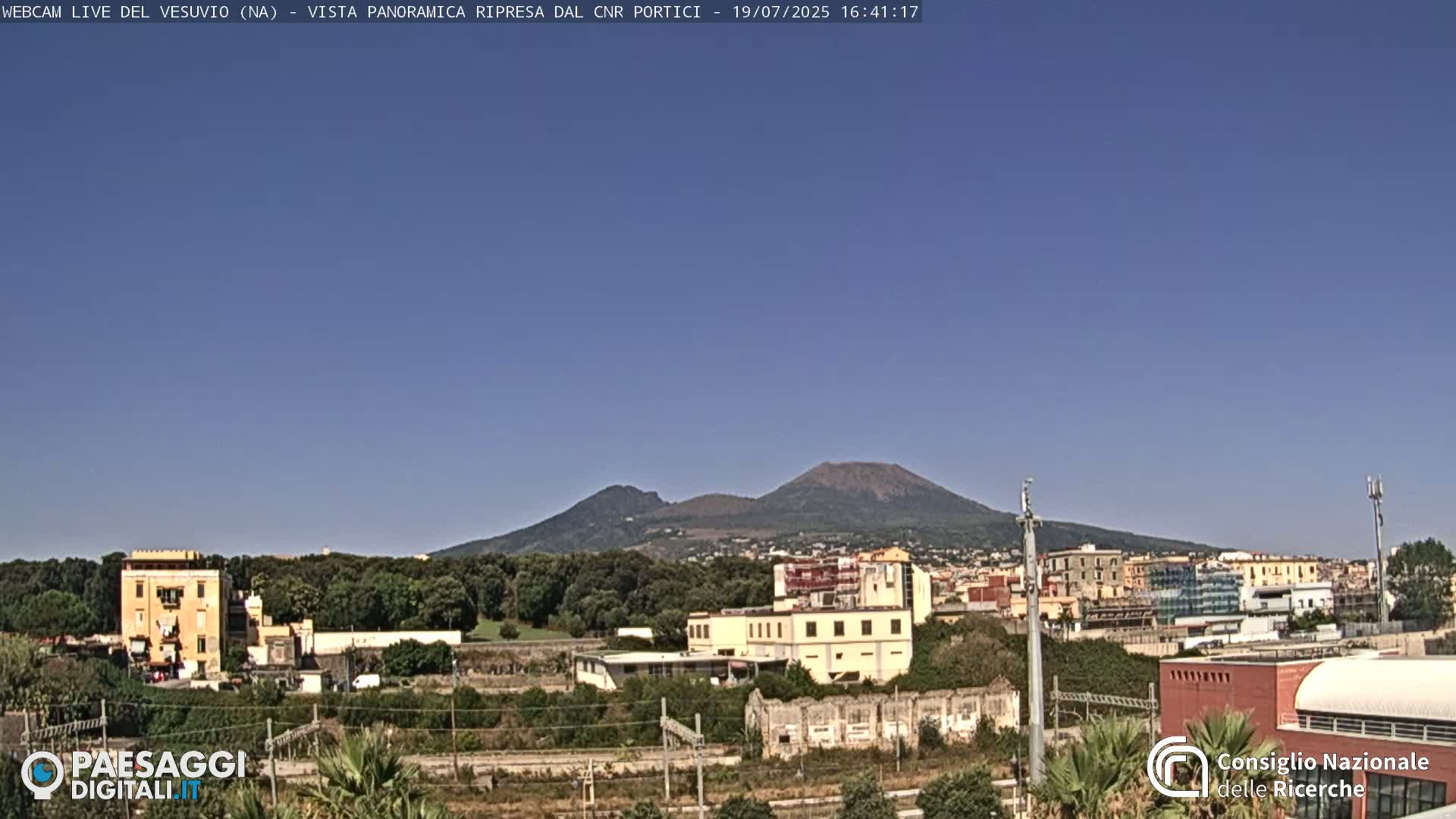  Mount Vesuvius Volcano (Vulcano Vesuvio) Panaromic Live Cam- Naples, Campania, Italy