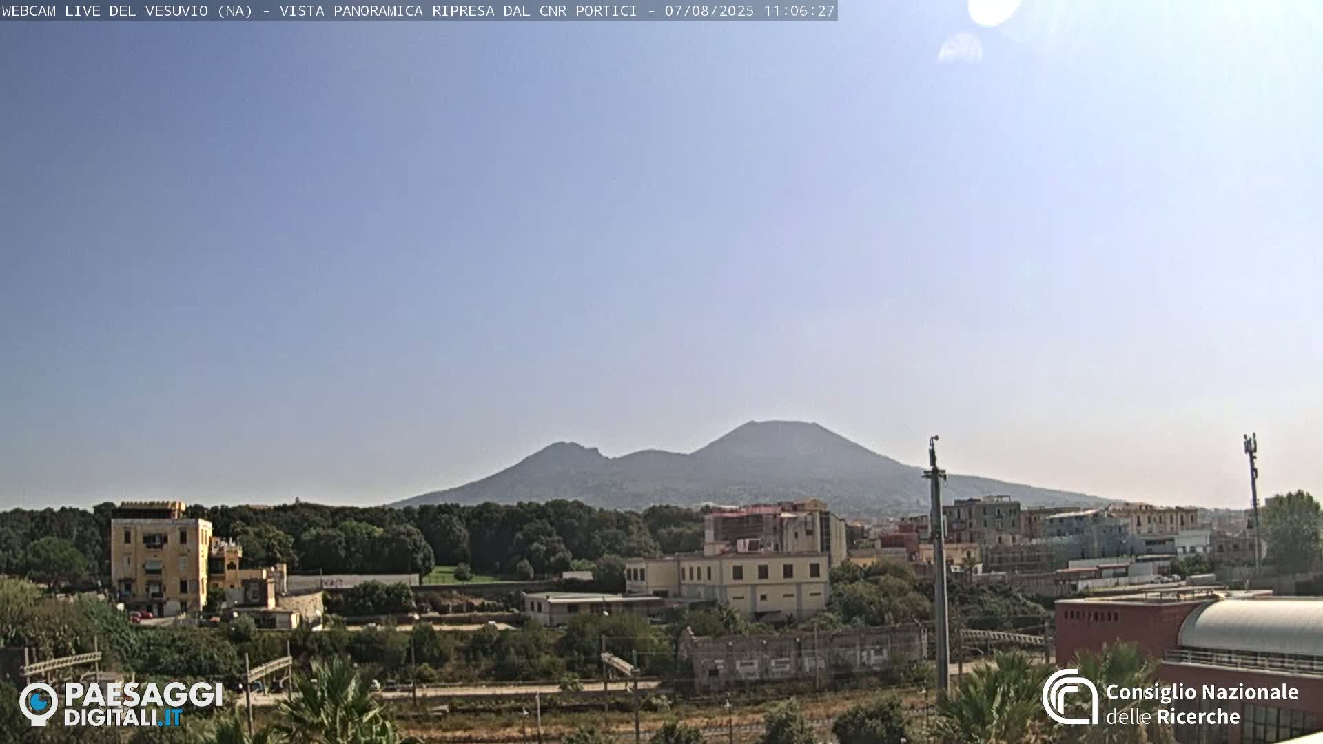  Mount Vesuvius Volcano (Vulcano Vesuvio) Panaromic Live Cam- Naples, Campania, Italy