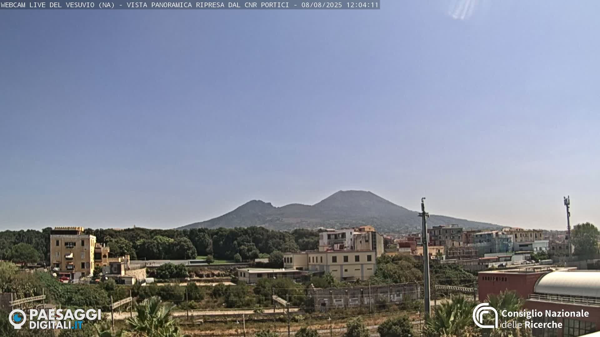  Mount Vesuvius Volcano (Vulcano Vesuvio) Panaromic Live Cam- Naples, Campania, Italy