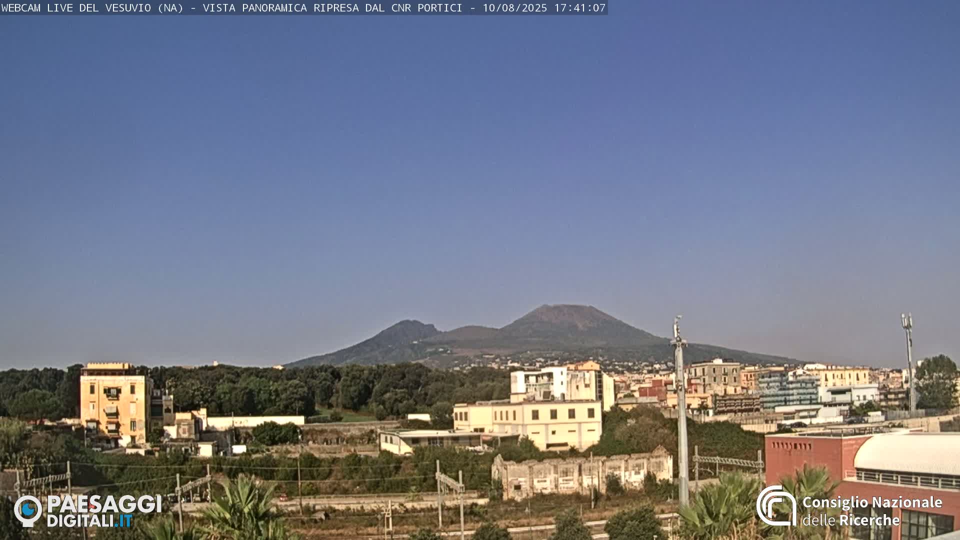  Mount Vesuvius Volcano (Vulcano Vesuvio) Panaromic Live Cam- Naples, Campania, Italy